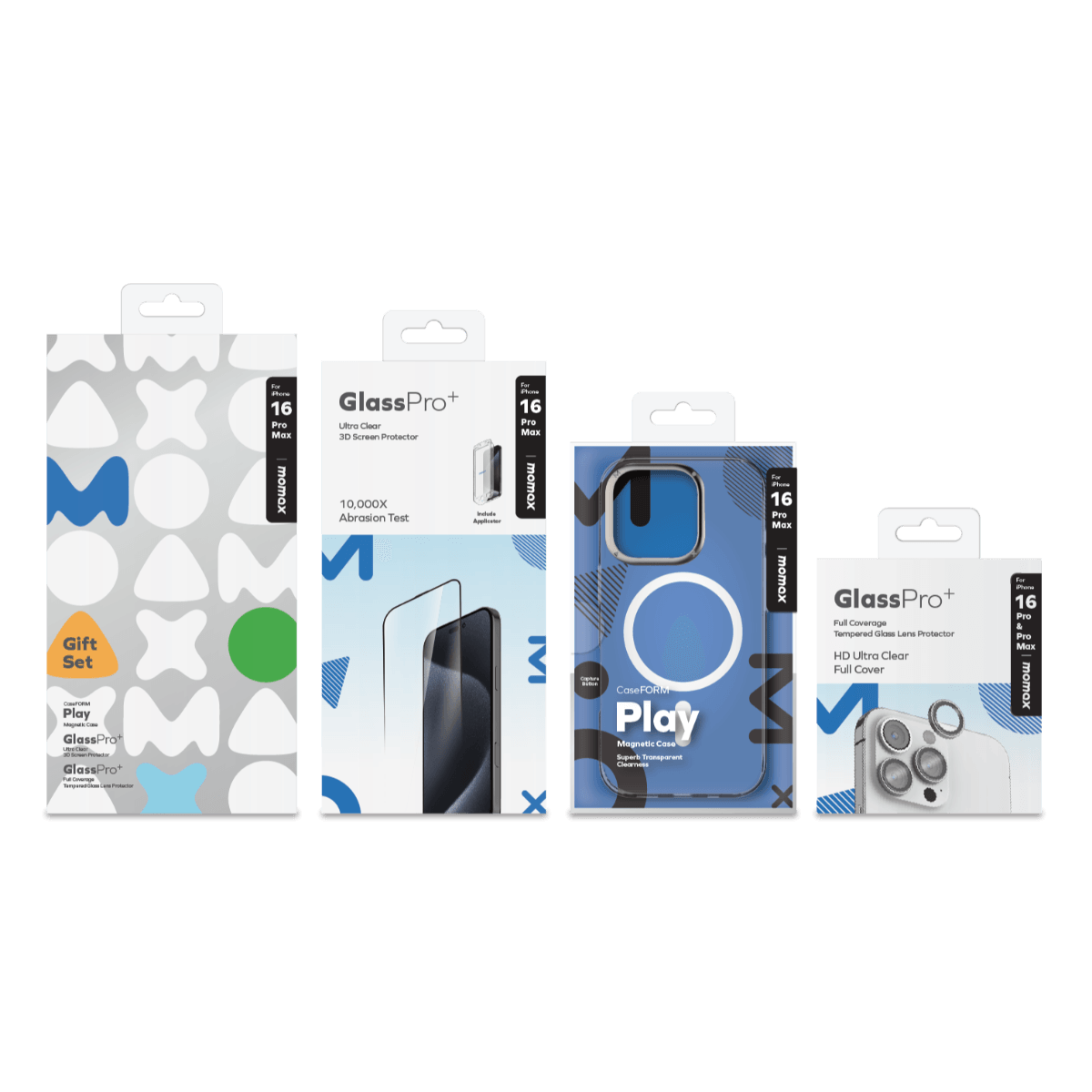 iPhone 16 Pro Max Protecton Bundle Set (MXAP24XLT + PZAP24F1XLD + PZAP24CL1D)