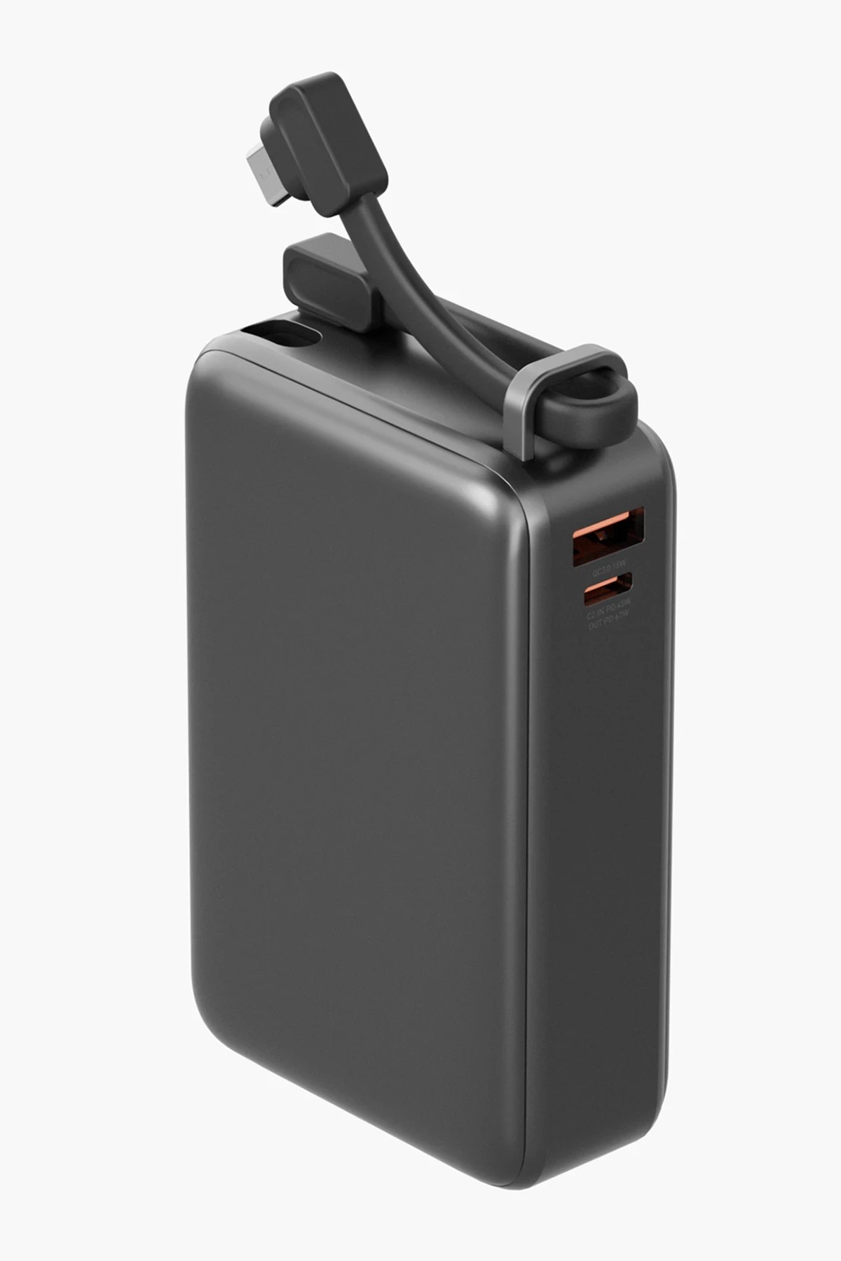 Energea ComPac Ultra67 20.000 mAh 2 Adet 67W Type-C ve 18W USB Çıkışlı Ekstra 100W Kablolu PD Hızlı Şarj Powerbank - Koyu Gri