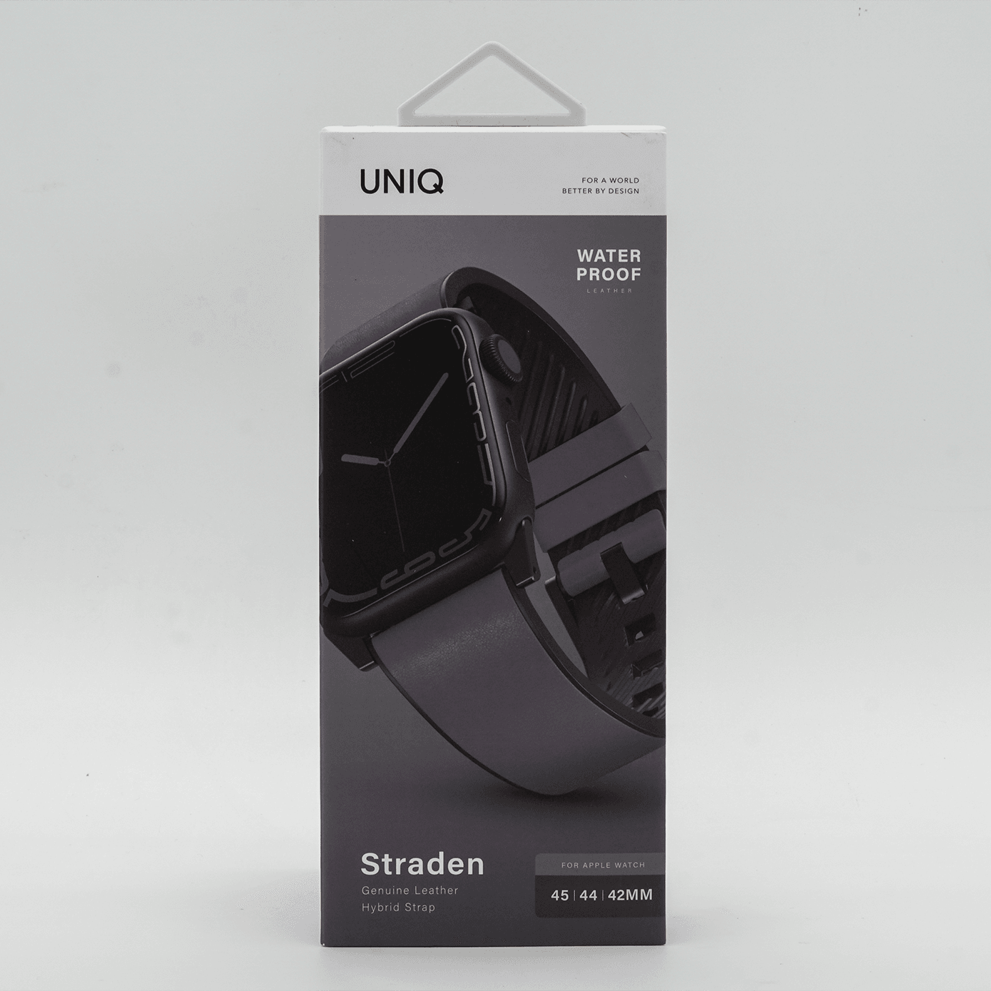 Uniq Watch Ultra 49mm Straden Su Geçirmez Deri Kordon - Gri