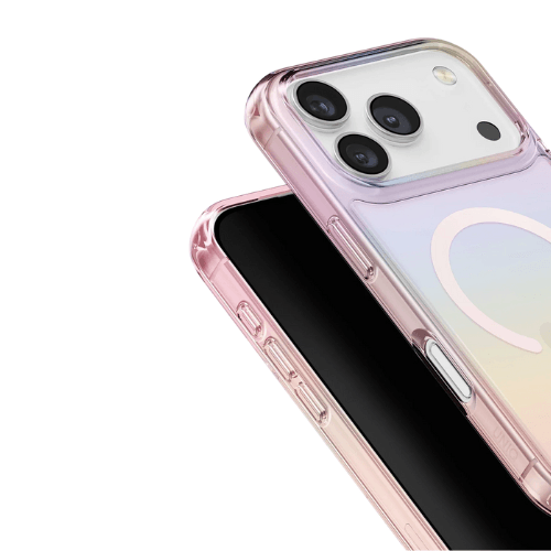 Uniq Apple iPhone 17 Pro Iridescia Magsafe Kapak - Pembe Rainbow
