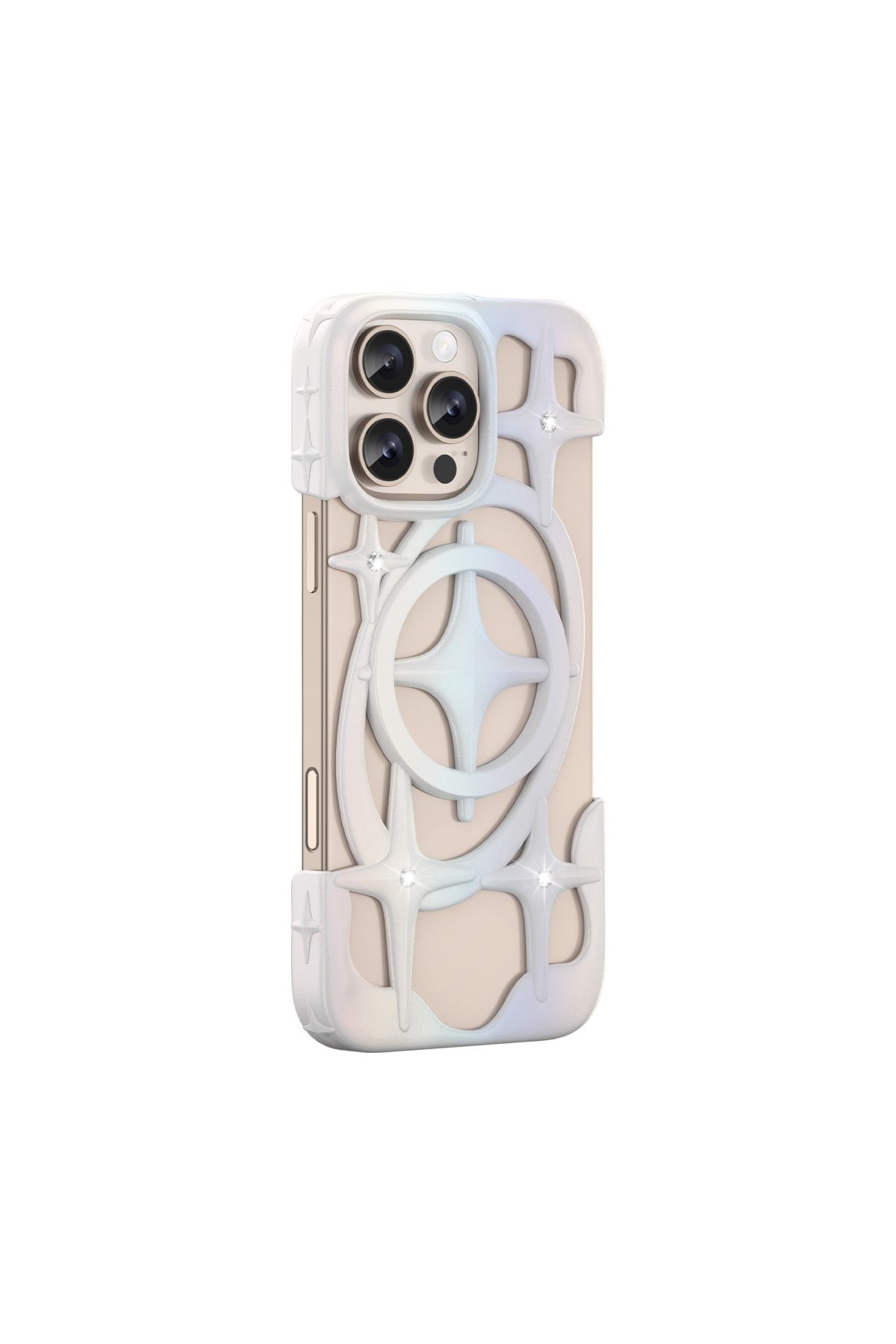 Keephone iPhone 16 Pro Stella Magsafe Kılıf - Beyaz