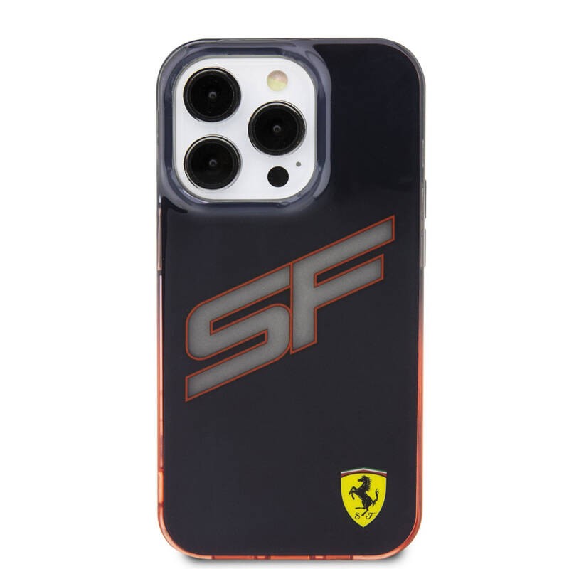 FERRARİ HC INITIALS TRANSPARENT BLACK iPhone 15 PRO MAX FEHCP15XUINR