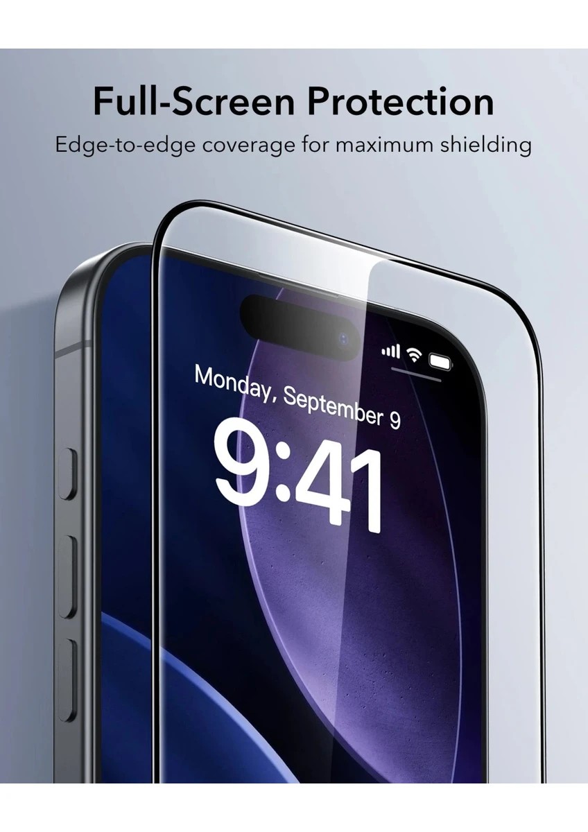ESR Apple iPhone 17 Pro UltraFit Classic 2 Adet Cam Ekran Koruyucu - Siyah