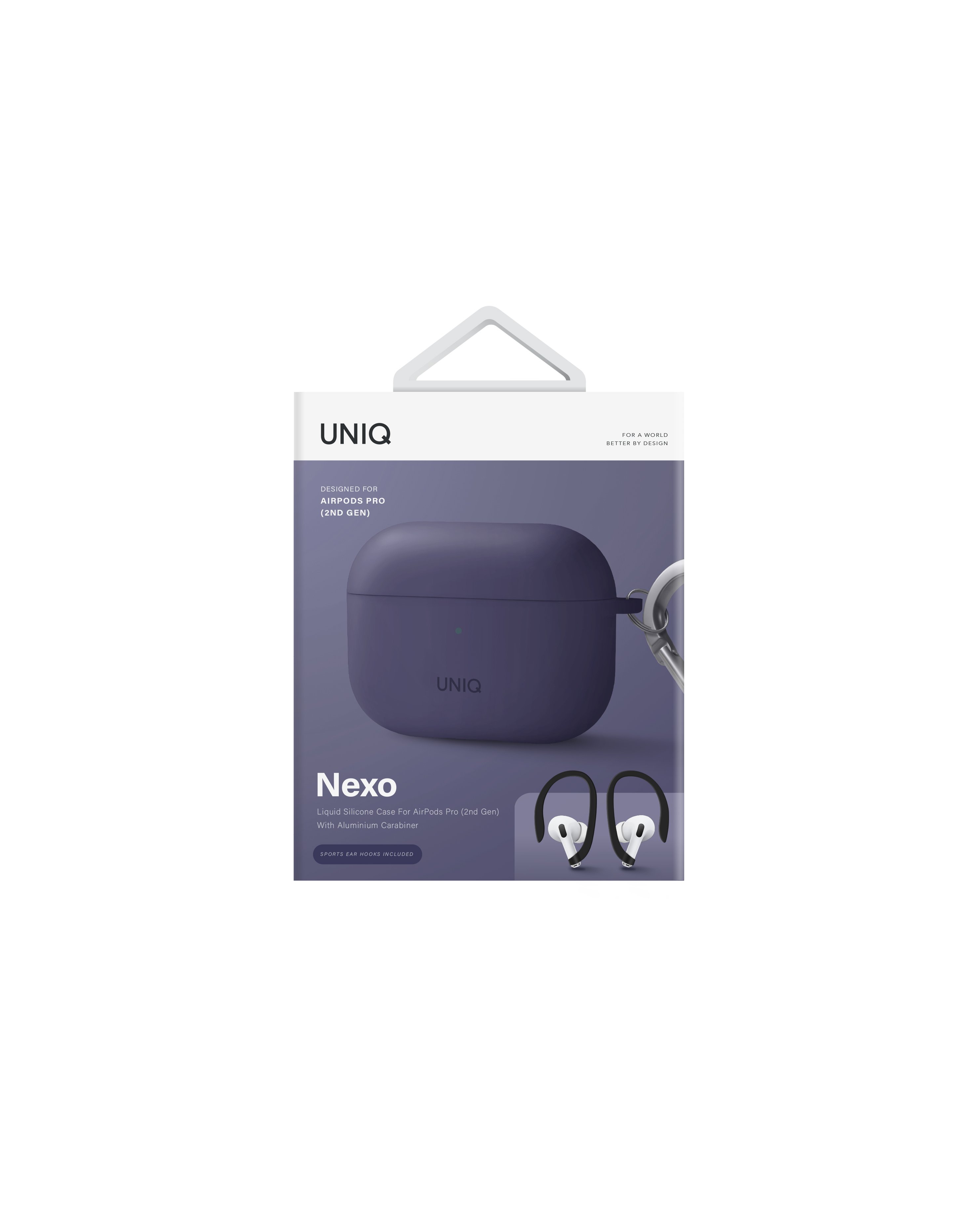 Uniq Airpods Pro 2 (2.nesil) Nexo Silikon Kılıf - Mor