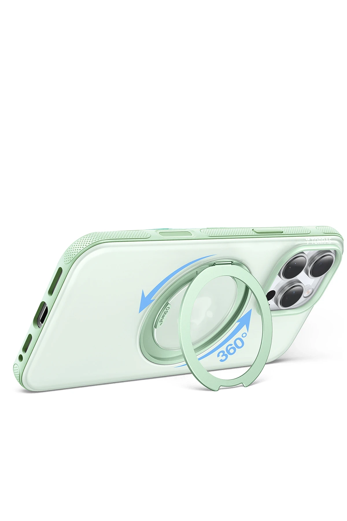 Torras Apple iPhone 16 Pro Max O Stand R Fitness Serisi Magsafe Kılıf - Açık Yeşil