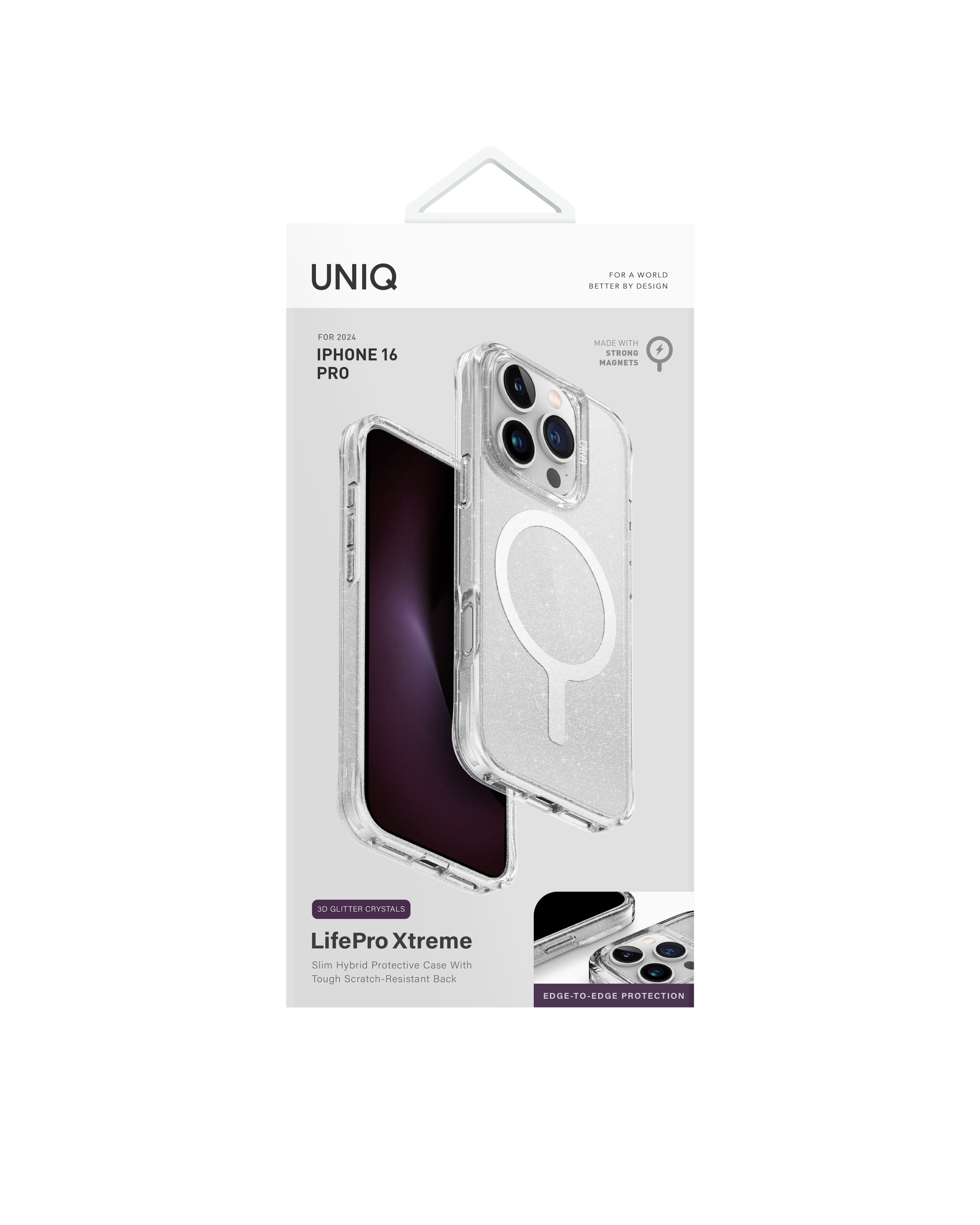Unıq LifePro Extrem Magsafe Kapak 16 Pro - Şeffaf Simli