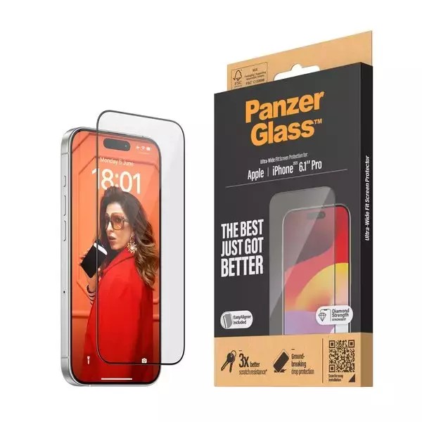 PanzerGlass™ Apple iPhone 15 Pro UWF Antibakteriyel Ekran Koruyucu
