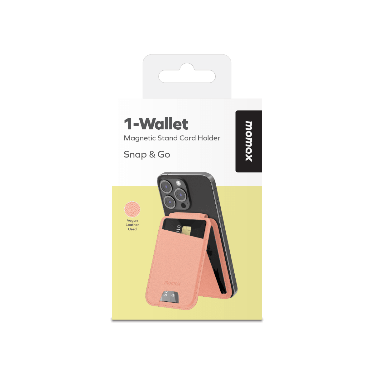 1-Wallet Magnetic stand card holder (Pink)