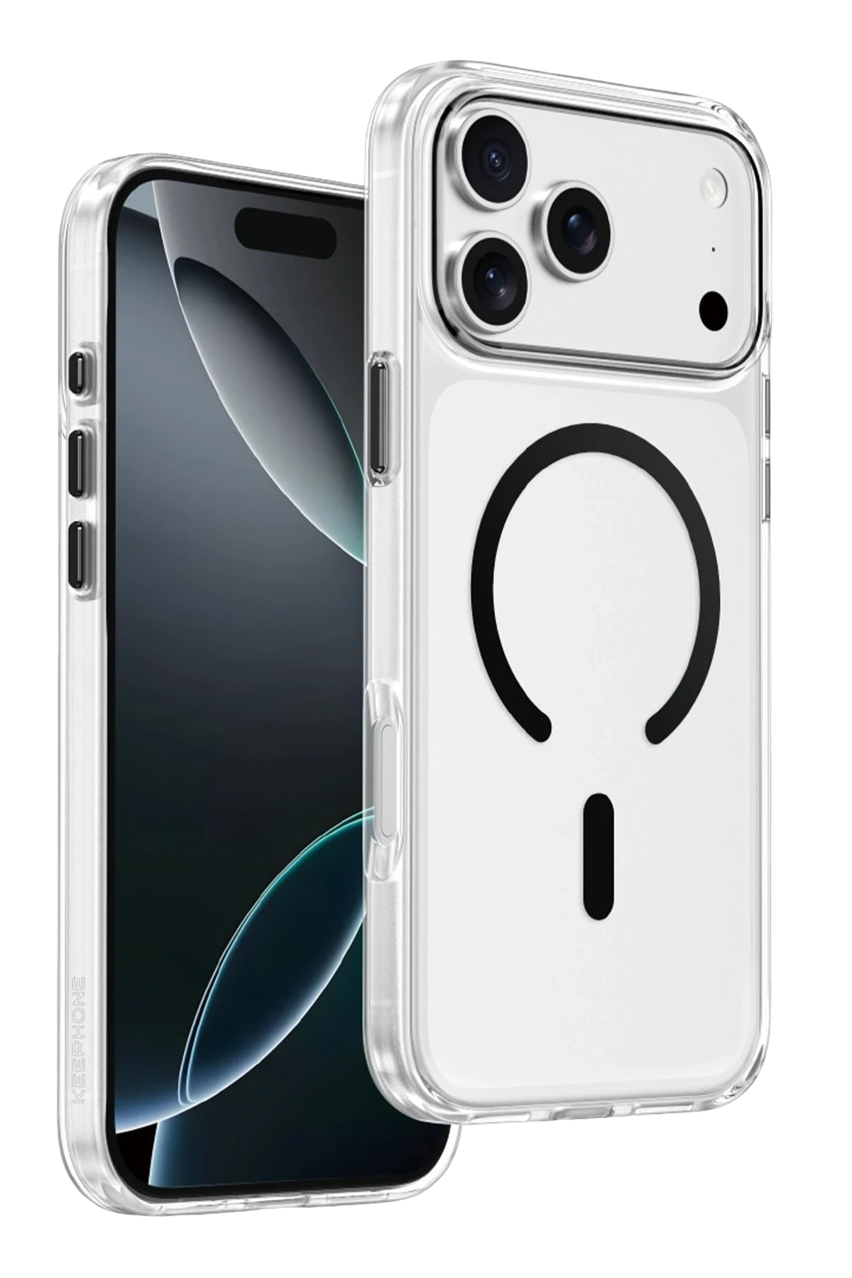 Keephone Apple iPhone 17 Pro Aurora Şeffaf Magsafe Kılıf - Siyah