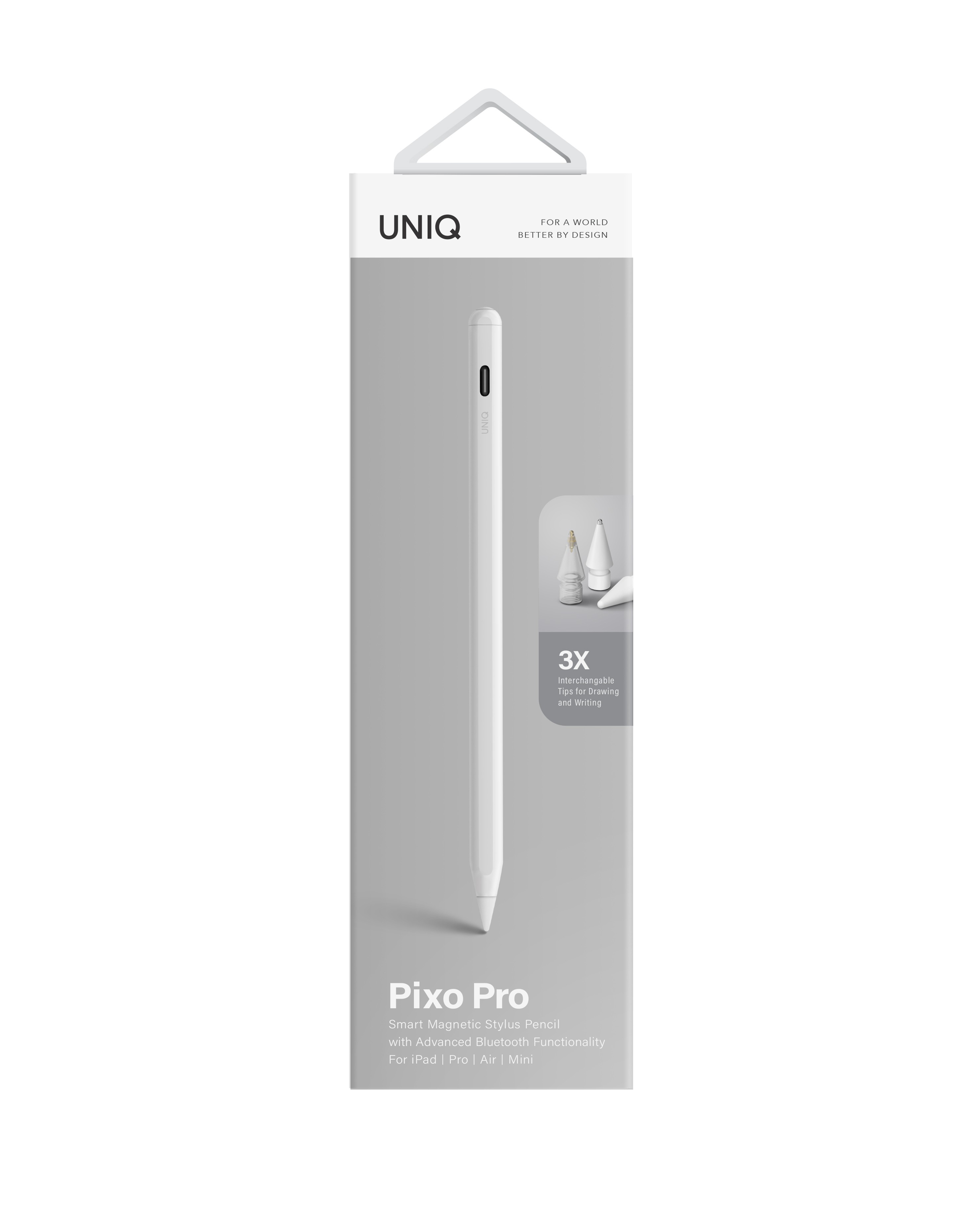 Uniq Pixo Pro iPad için Kablosuz Şarjlı Dokunmatik Kalem - Beyaz