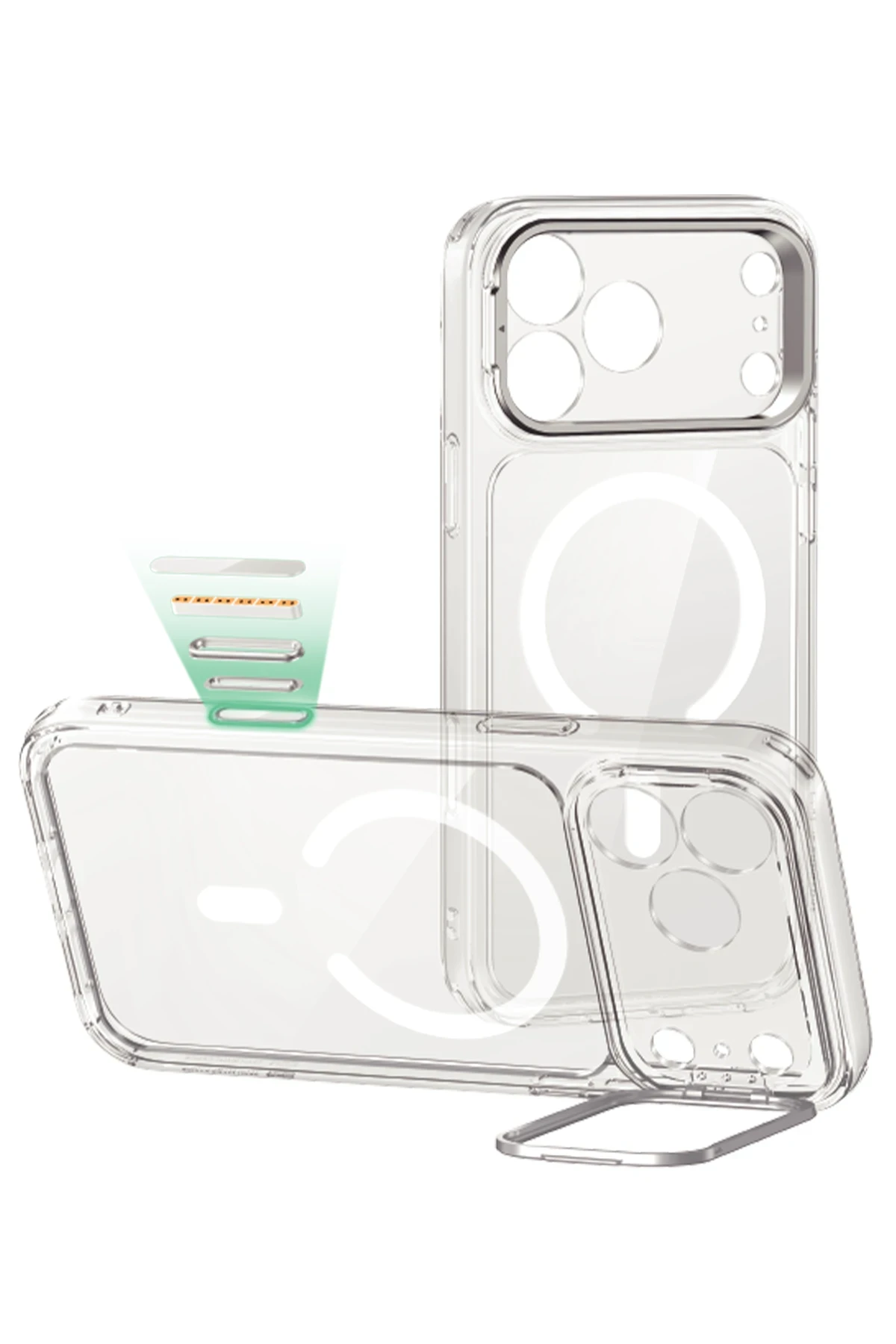 ESR Apple iPhone 17 Pro Max Classic Hybrid Magsafe Standlı Kapak - Şeffaf