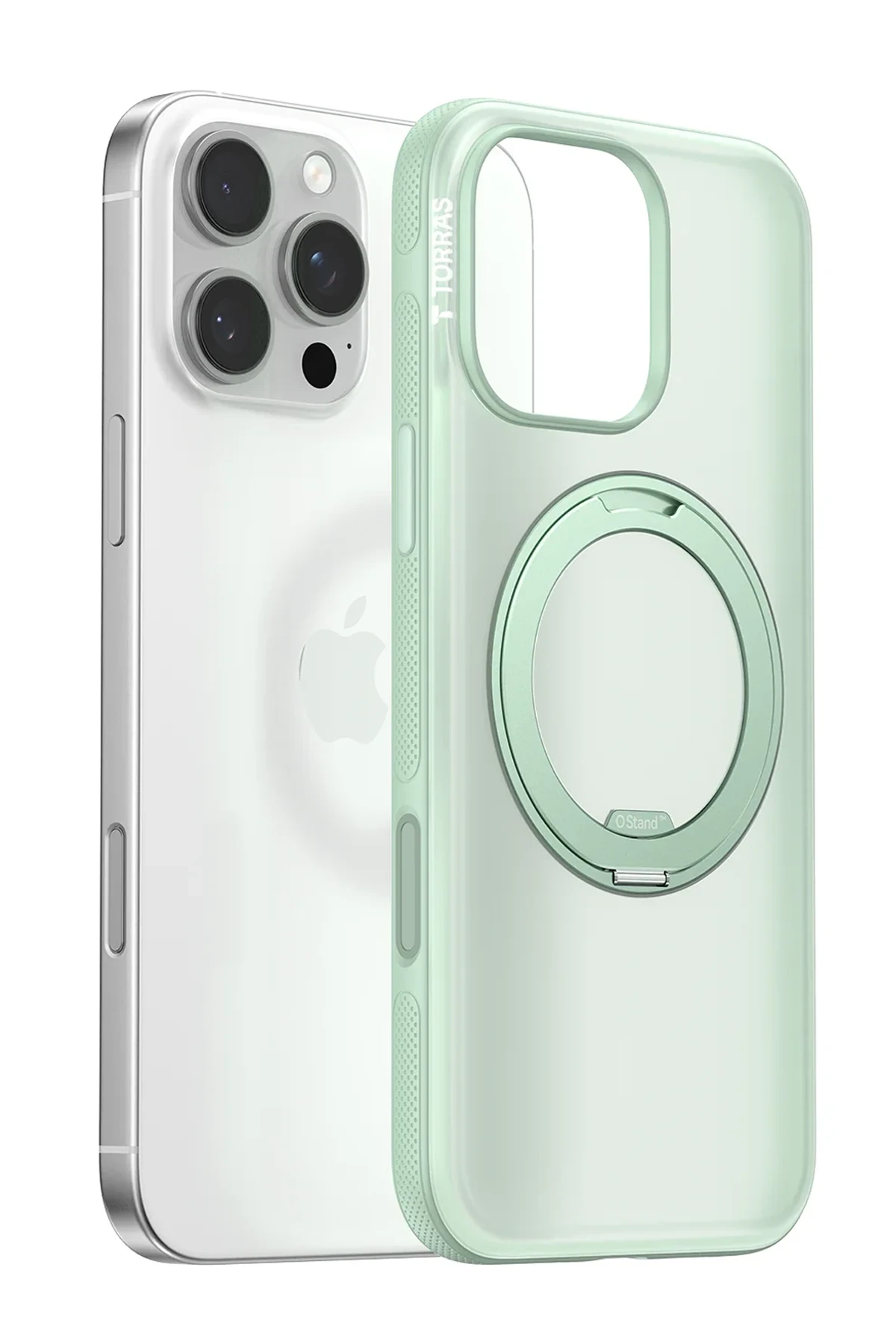 Torras Apple iPhone 16 Pro Max O Stand R Fitness Serisi Magsafe Kılıf - Açık Yeşil