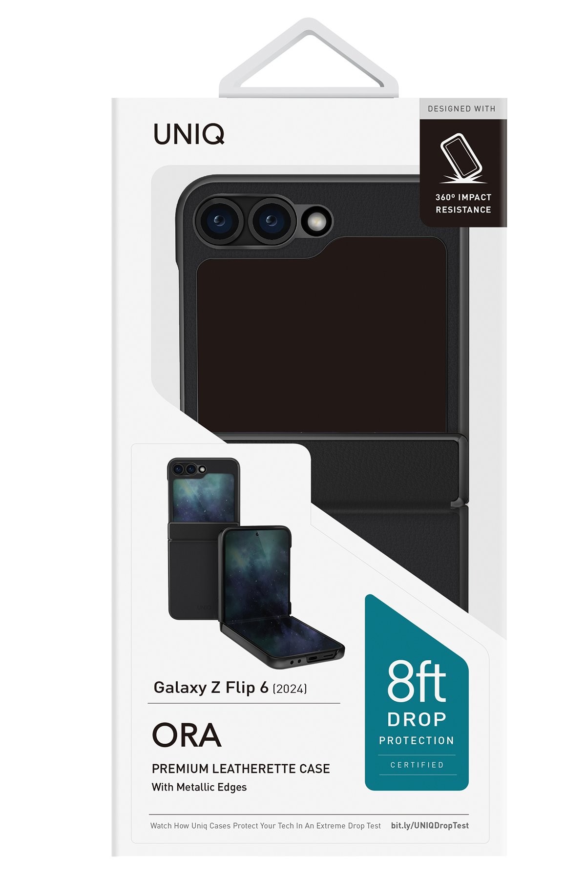 Unıq Ora Premıum Laether Case Flip 6 - Black