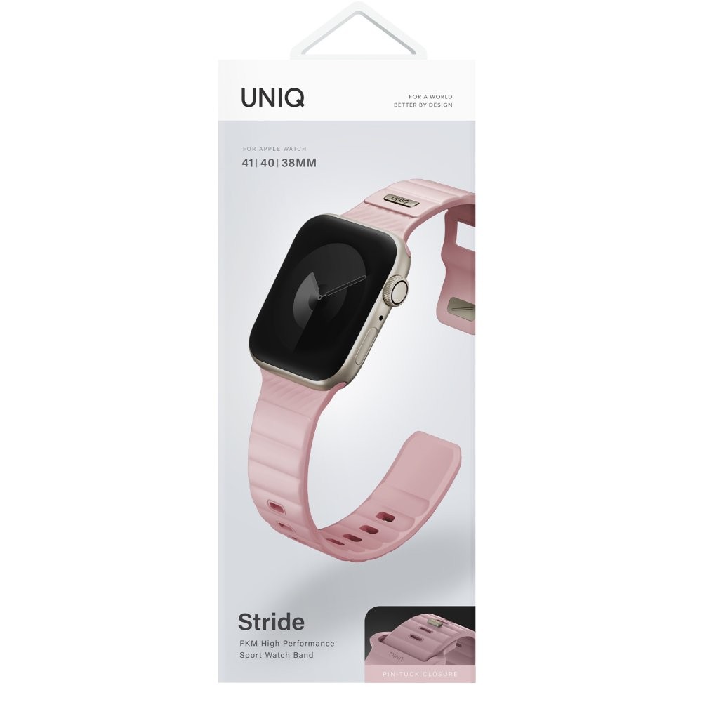 Uniq Watch 41mm Stride FKM Silikon Kordon - Pembe