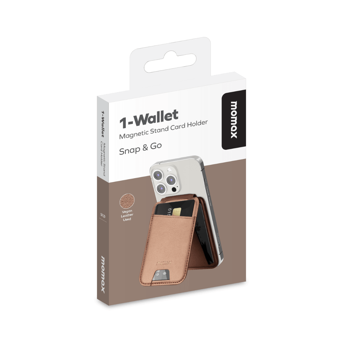 1-Wallet Magnetic stand card holder (Gold)