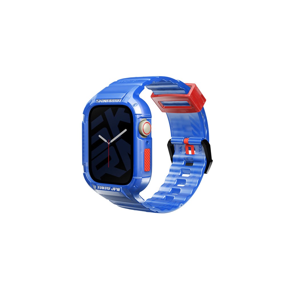 Skinarma 2-I-1 Apple Watch Strap Case Saido 45-44 mm Blue