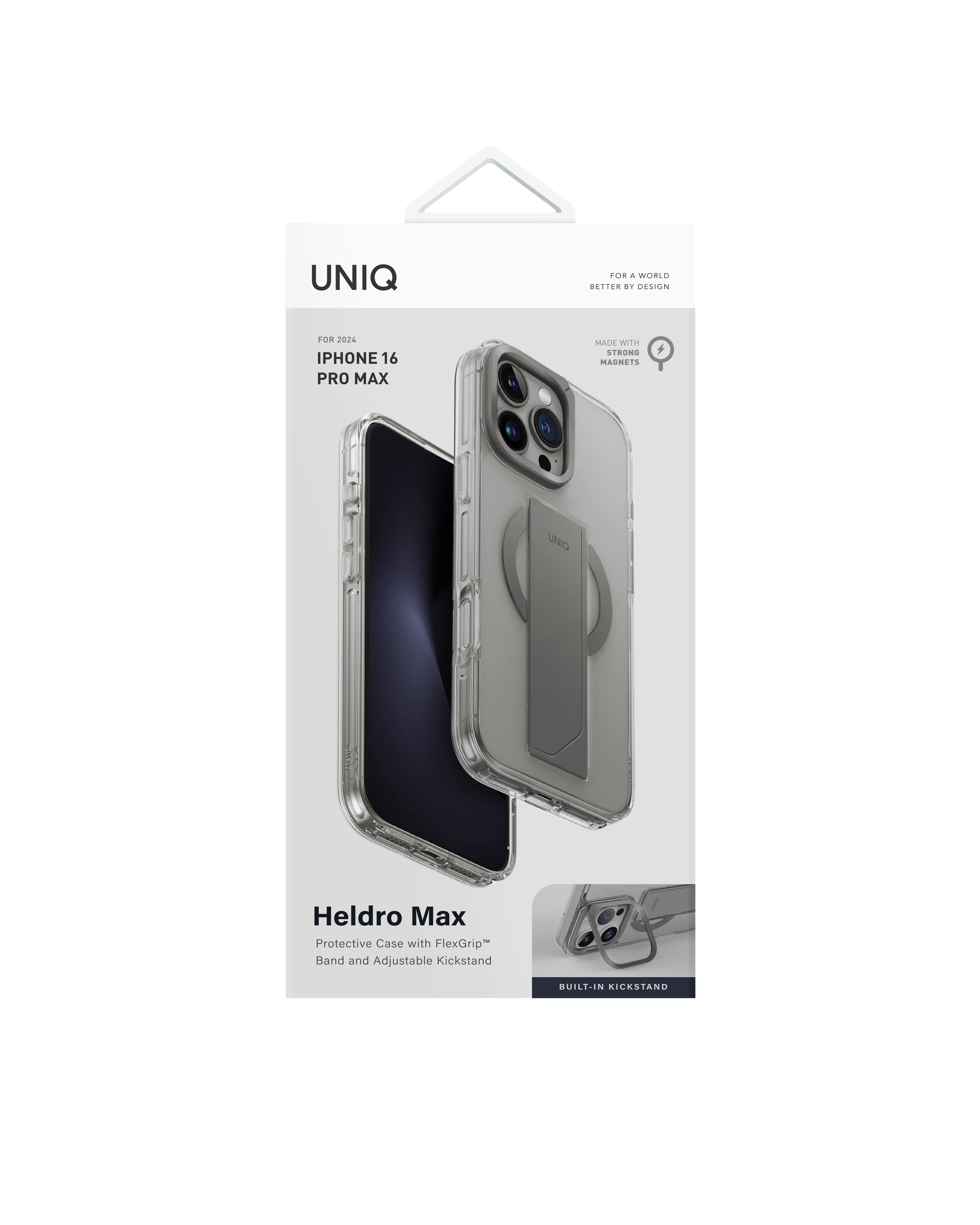 Uniq iPhone 16 Pro Max Heldro Max Magsafe Standlı Kapak - Titan Gri