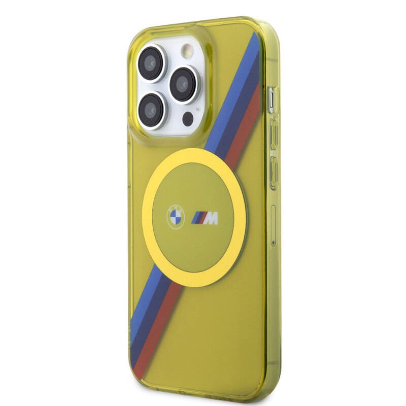 BMW HC MAGSAFE M TRICOLOR STRIPES YELLOW iPhone 15 PRO BMHMP15LHDTY