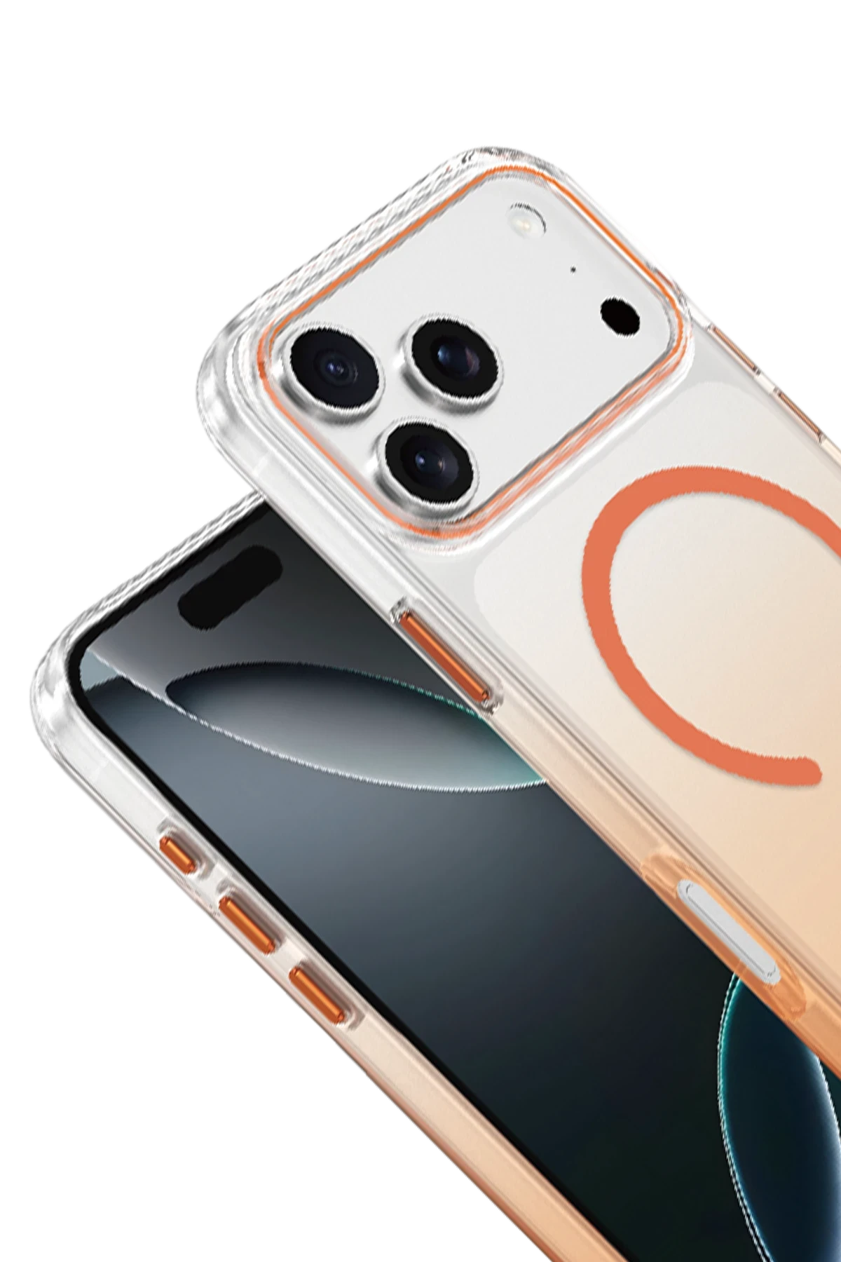 Keephone Apple iPhone 17 Pro Aurora Pro Magsafe Kılıf - Turuncu