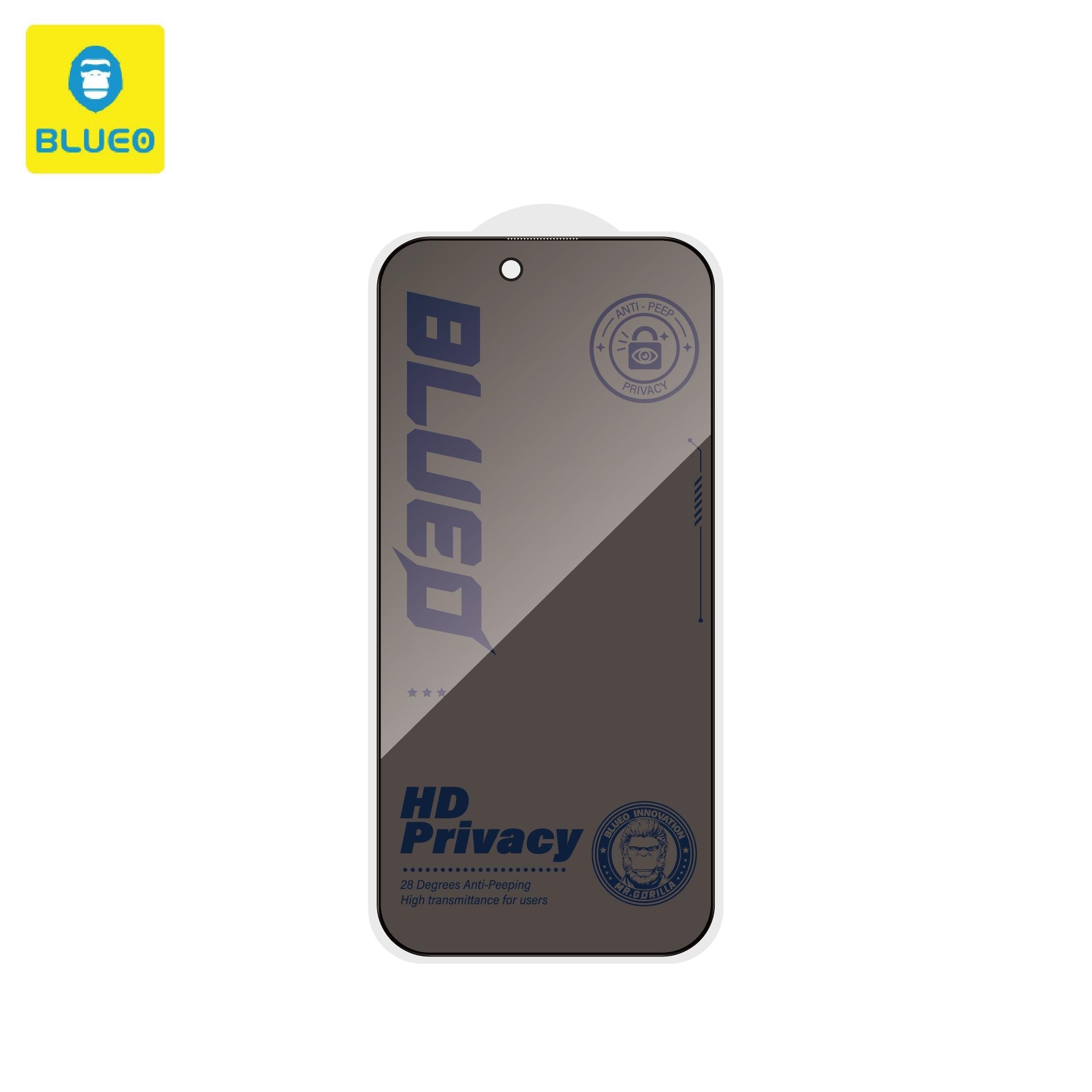 Blueo Anti-Peep Privacy iPhone 17 17 Pro Uyumlu Hayalet Full Cam Ekran Koruyucu Göz Yormayan HD Görüntü