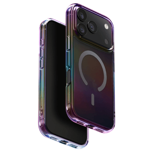 Uniq Apple iPhone 17 Pro Iridescia Magsafe Kapak - Dark Rainbow