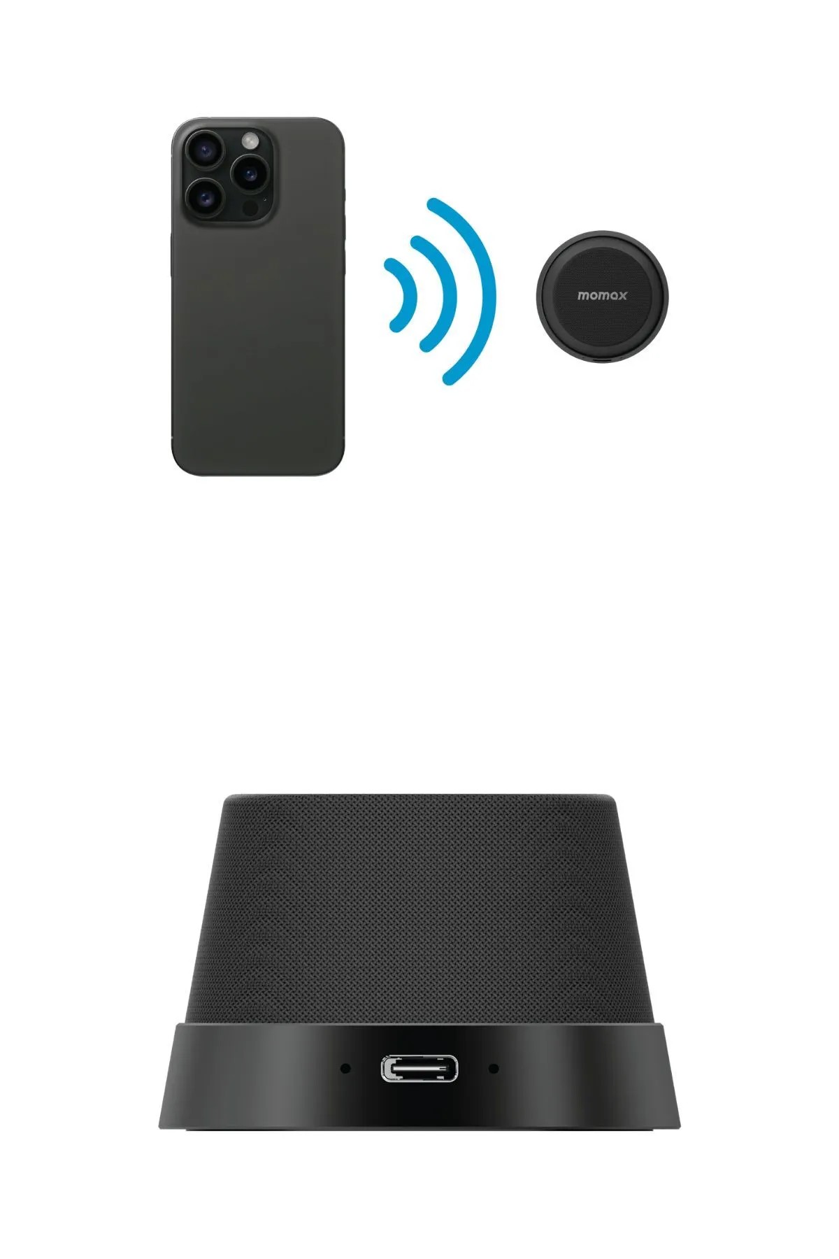 MOMAX BS6HKD  1-Vibe Go Magnetic Wireless speaker (Black)