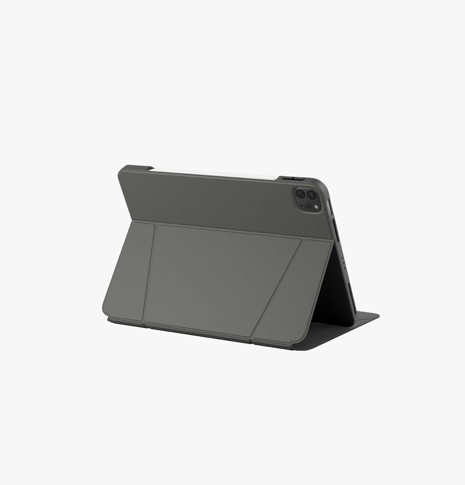 Uniq iPad Air 13 (2024) Ryze Standlı Katlanabilir Tablet Kapak - Gri