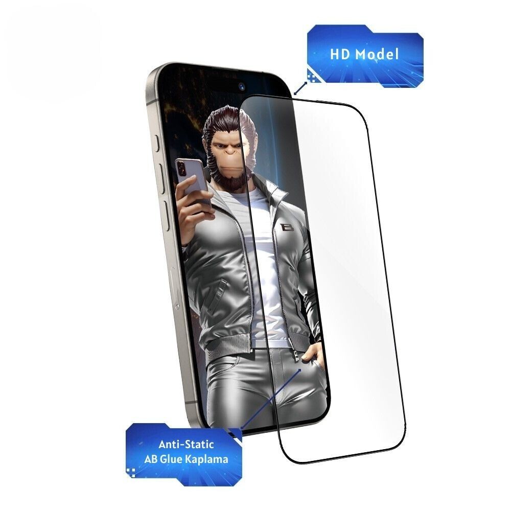Blueo 16 Pro Max Anti-Dust HD Glass Anti-Static Aplikatörlü Cam Ekran Koruyucu
