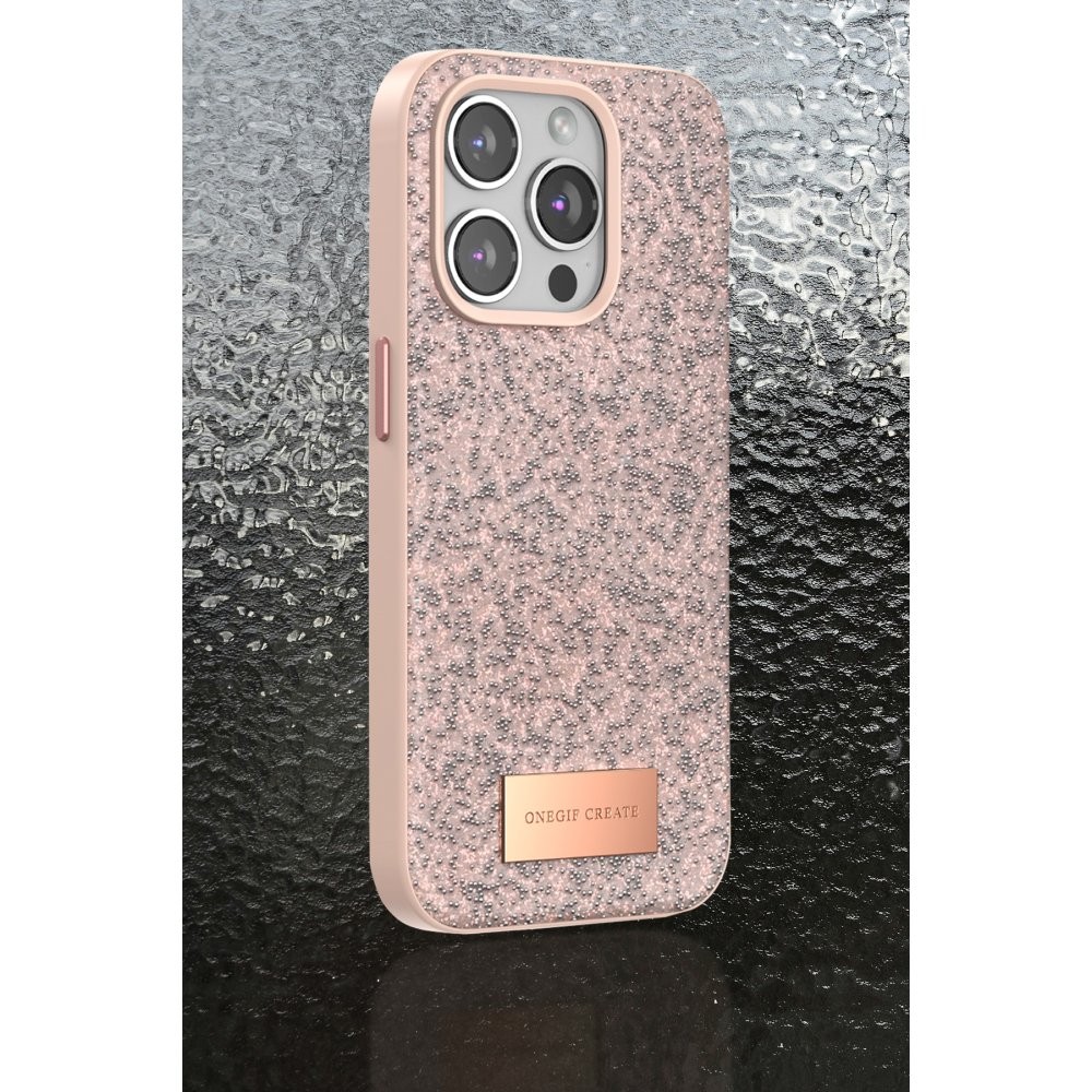 Onegif iPhone 11 Bright Simli Kapak - Pembe