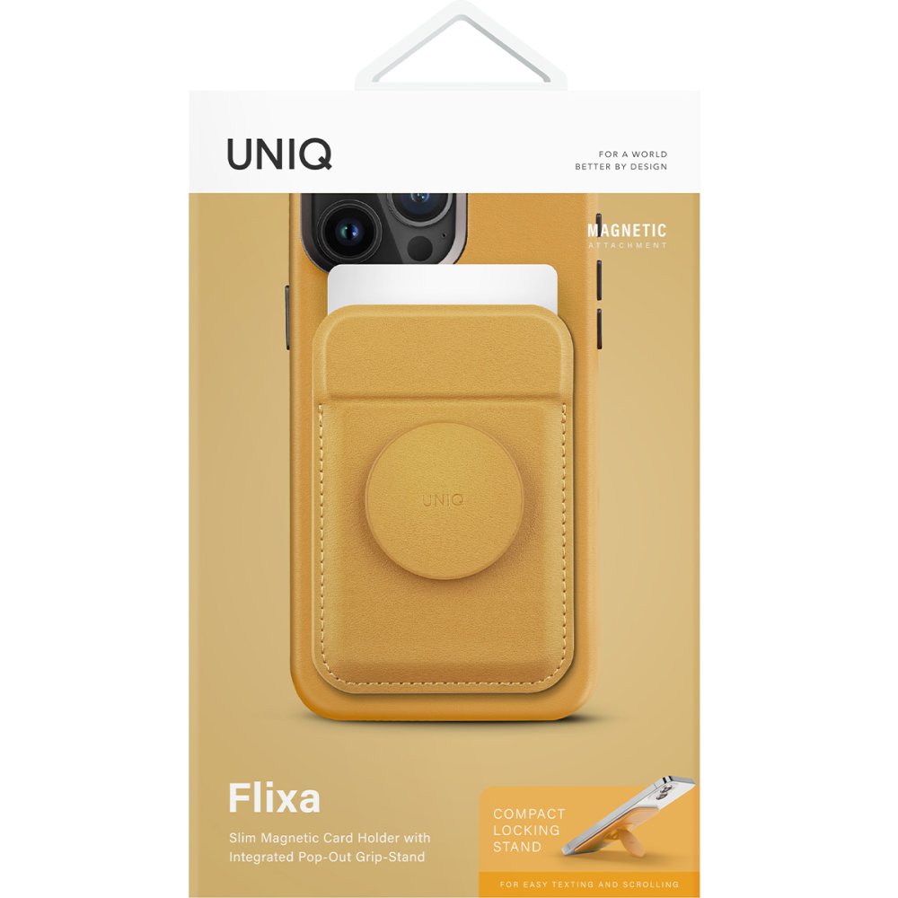 Uniq Lyden Evo Manyetik Kartlıklı Standlı Holder - Sarı