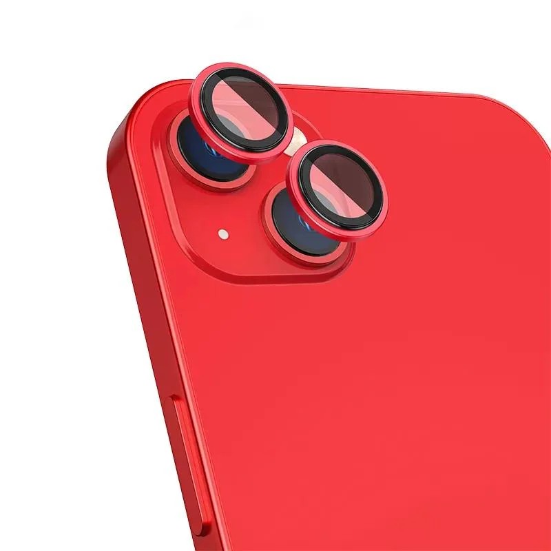 G-NEXT Apple iPhone 14 Uyumlu  Kamera Lens Koruyucu - Kırmızı
