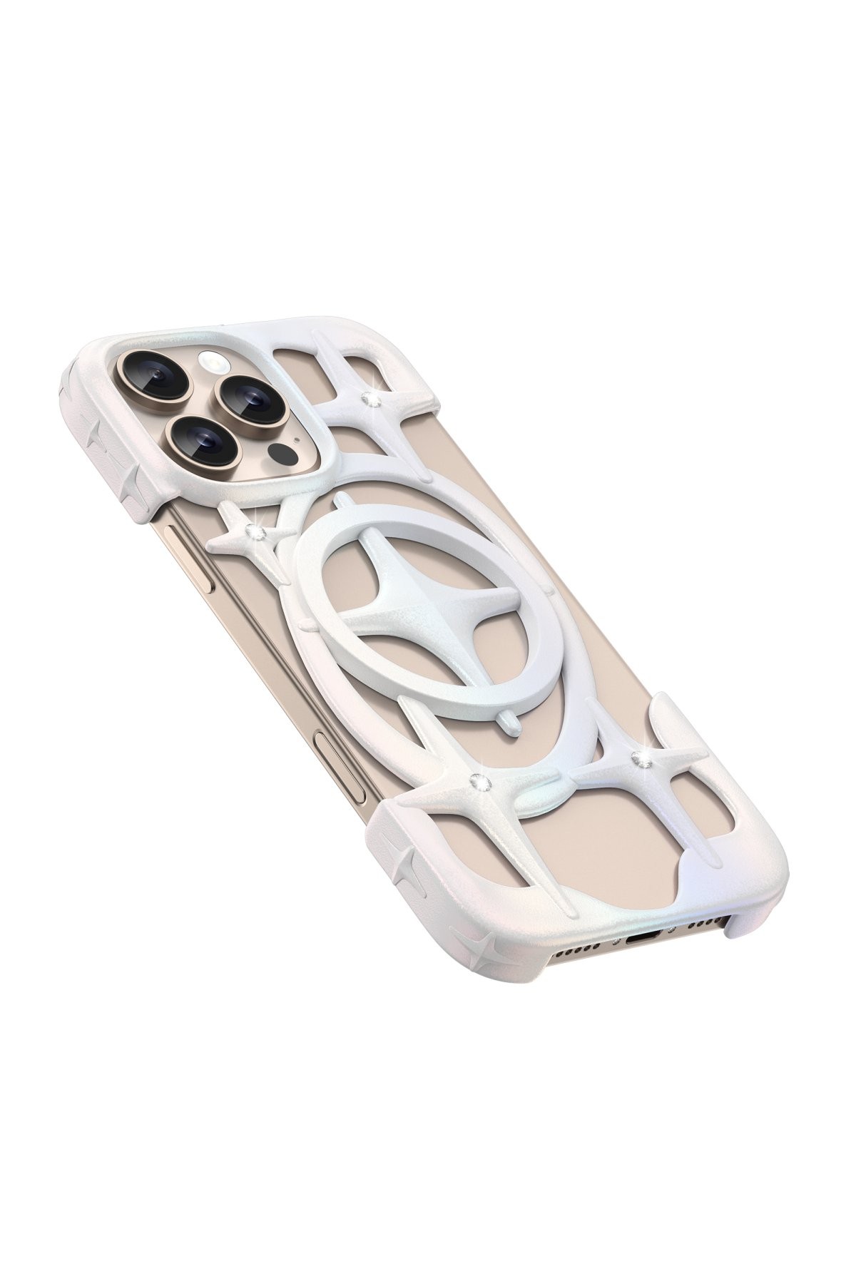 Keephone iPhone 16 Pro Stella Magsafe Kılıf - Beyaz