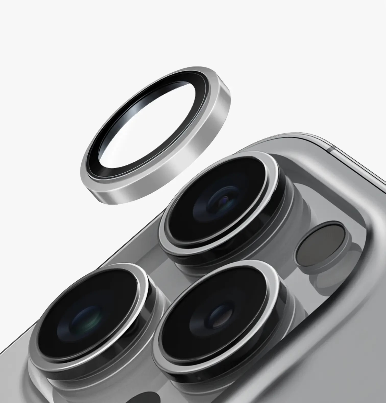 Uniq Apple iPhone 17 Pro Max Optix Alüminyum Kamera Lens Koruyucu - Gümüş