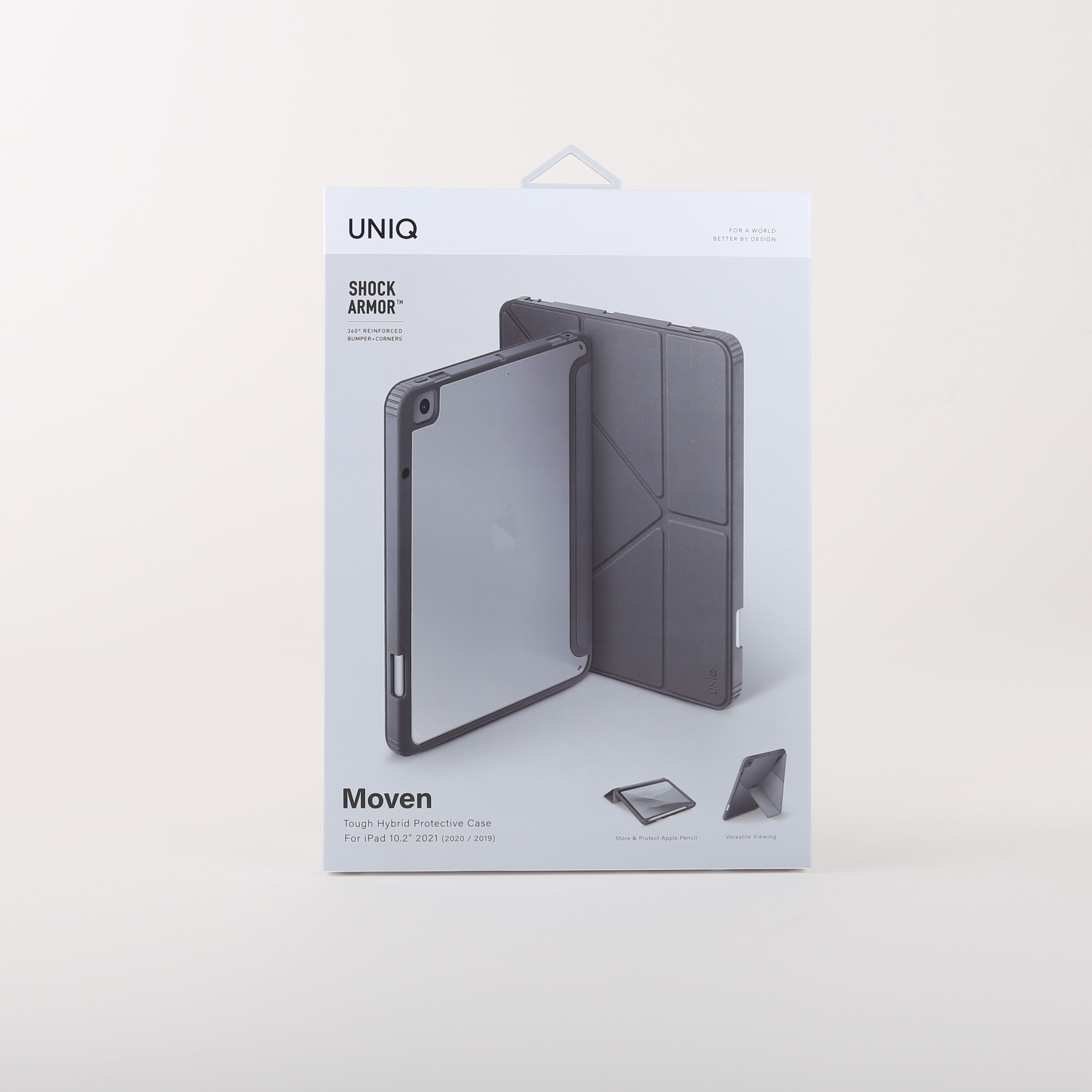 Uniq iPad 10.2 (9.nesil) Moven Standlı Tablet Kapak - Gri