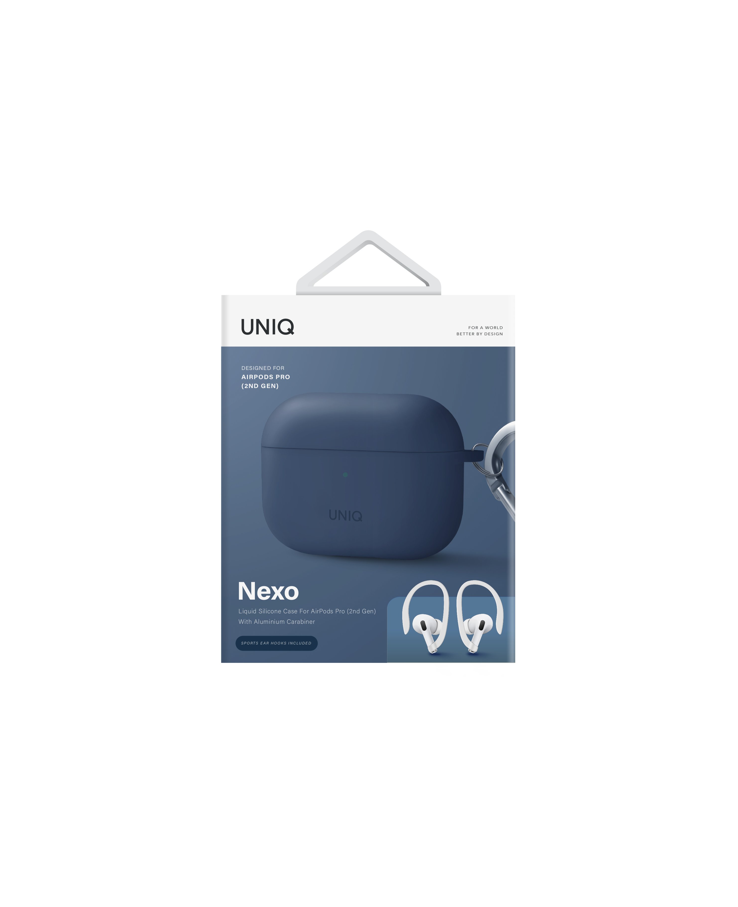 Uniq Airpods Pro 2 (2.nesil) Nexo Silikon Kılıf - Lacivert