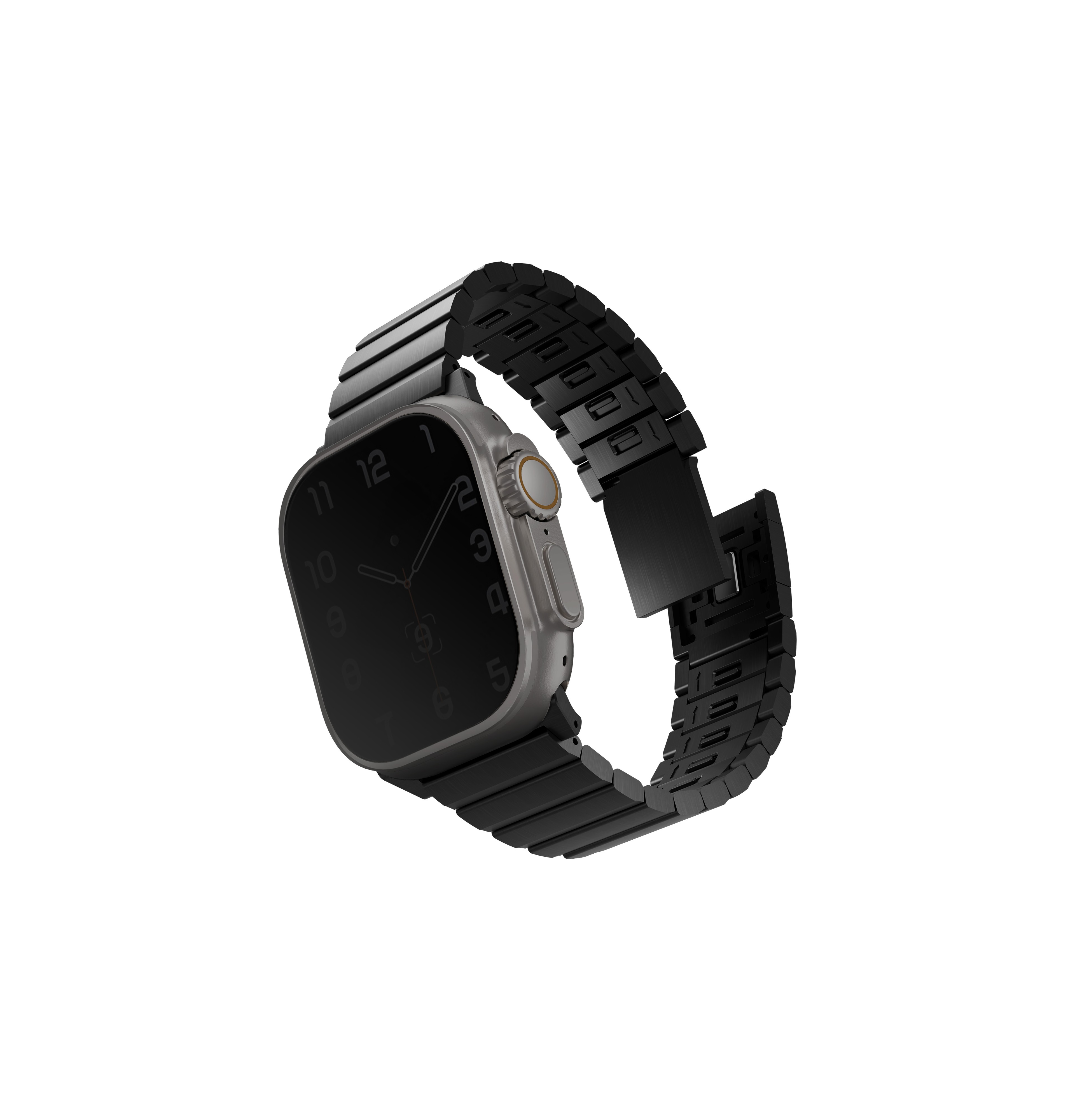 Uniq Watch Ultra 42-44-45-46-49 Mm Strova Mag Çelik Kordon - Siyah