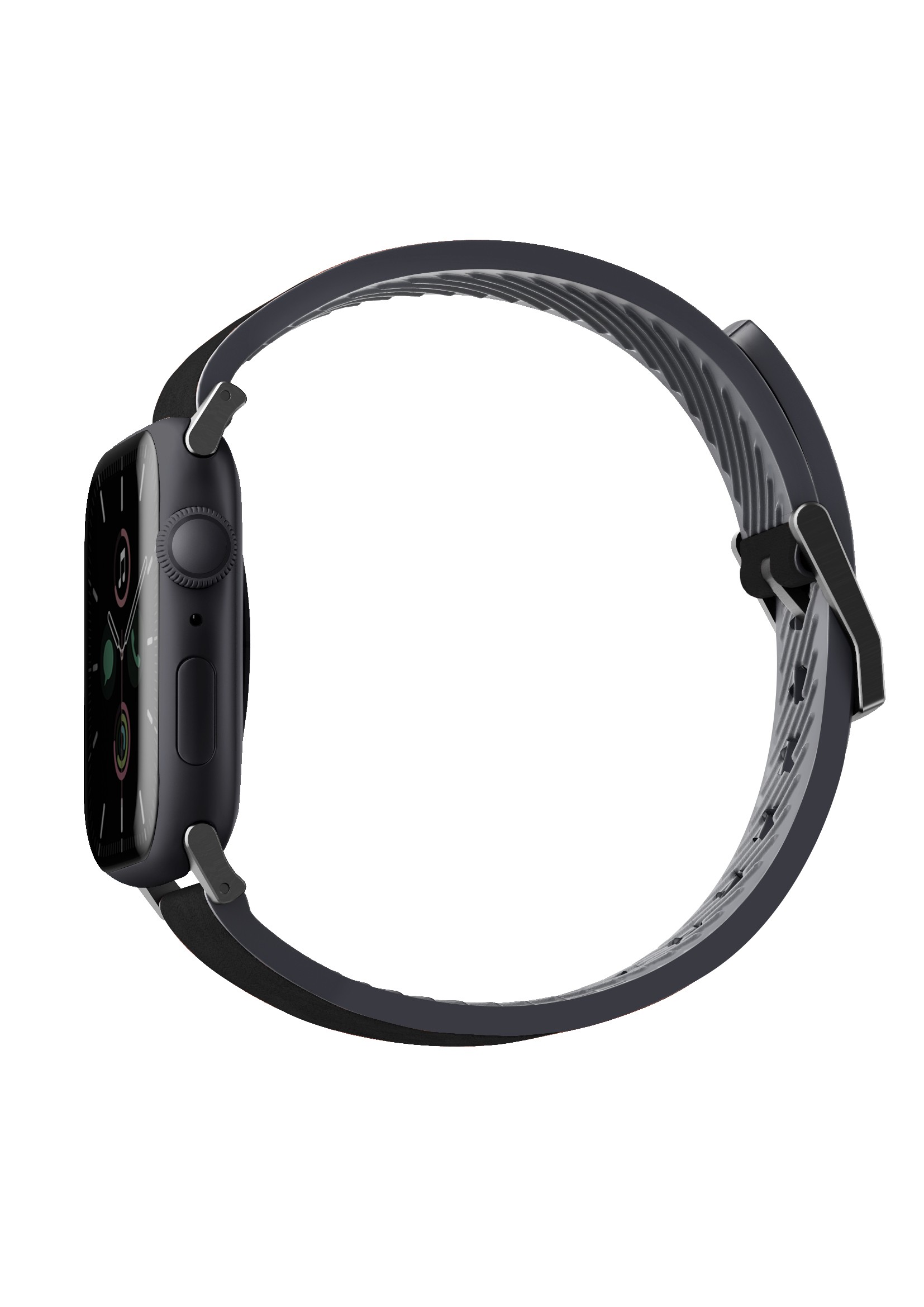 Uniq Watch Ultra 49mm Straden Su Geçirmez Deri Kordon - Siyah