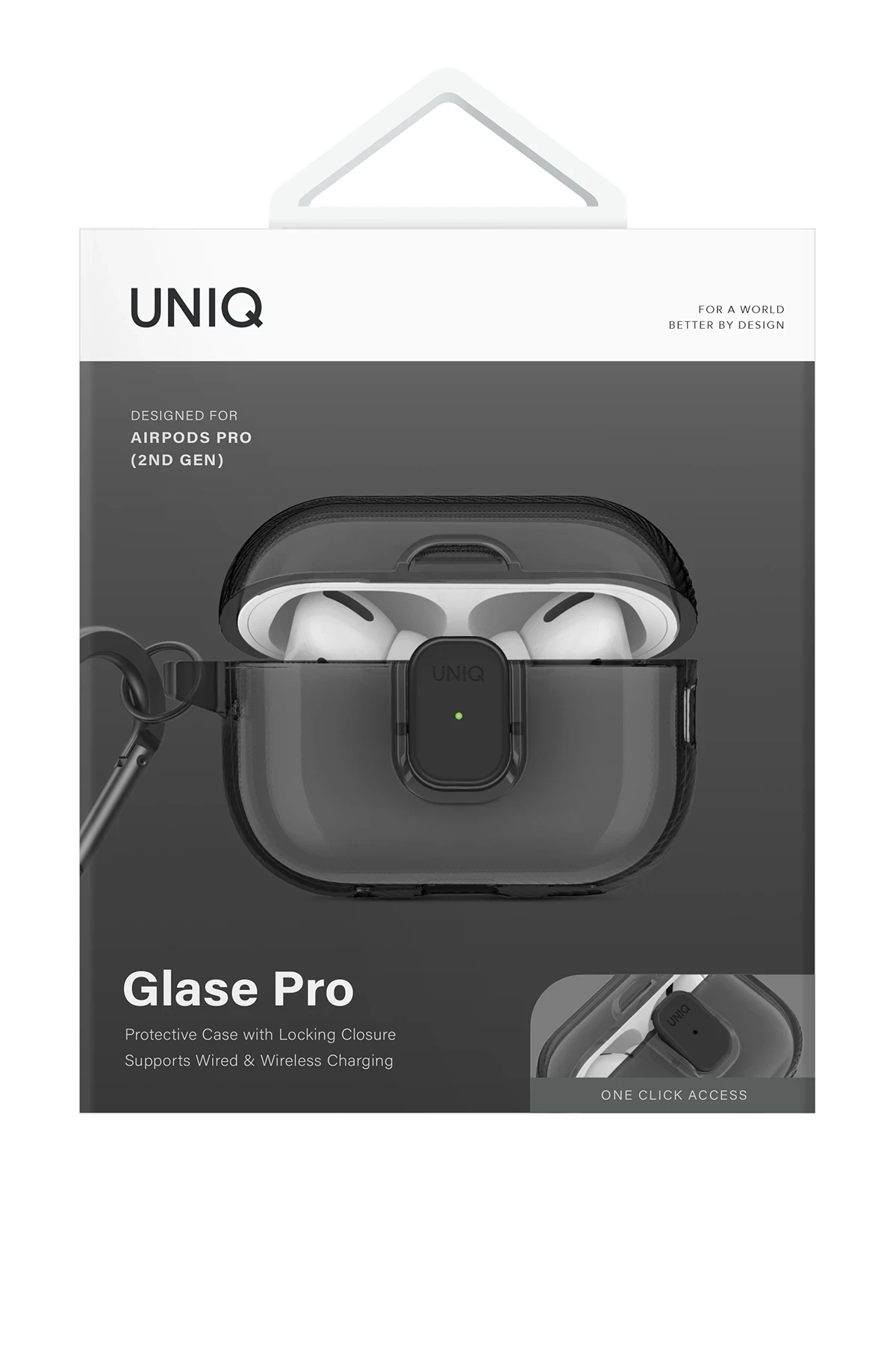 Uniq Airpods 4 (4.nesil) Glase Pro Kilitli Kılıf - Turuncu