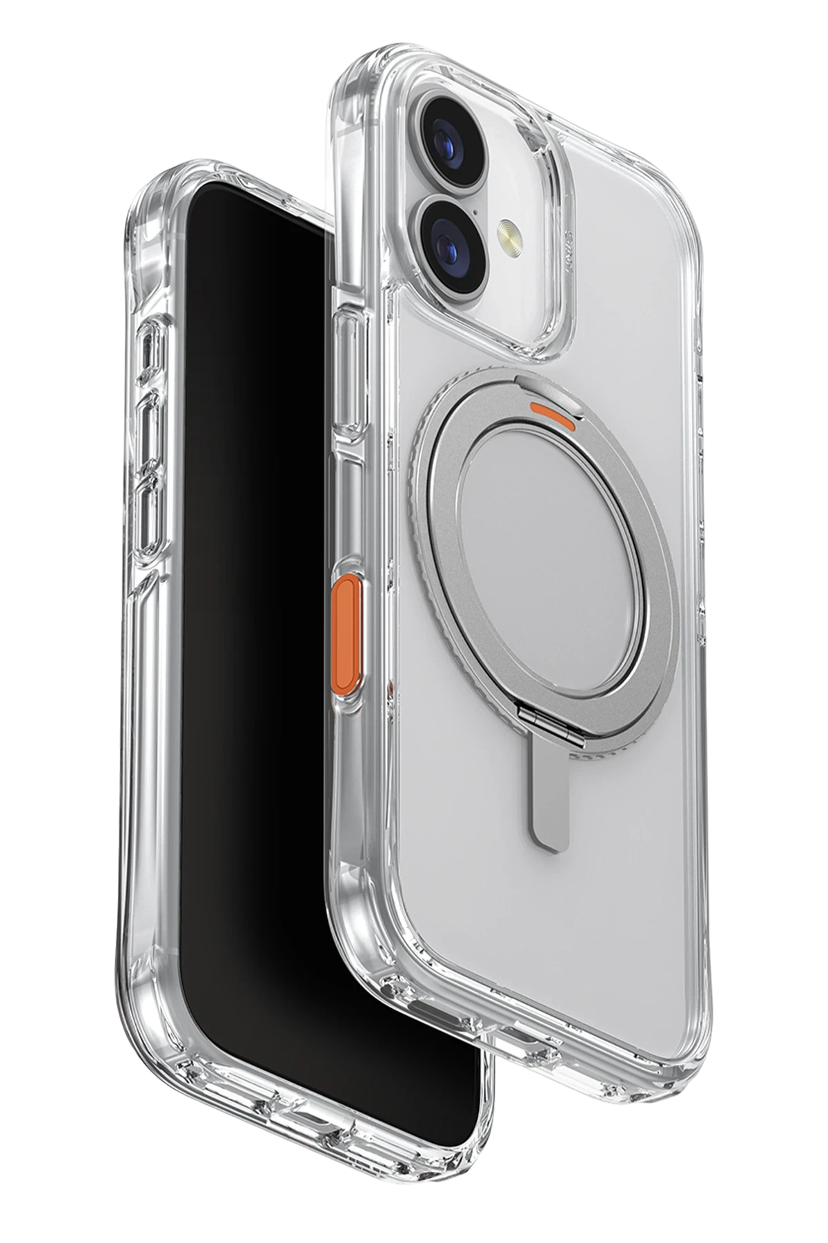 Uniq Apple iPhone 17 Swivix Rotating Kickstand Kapak - Şeffaf