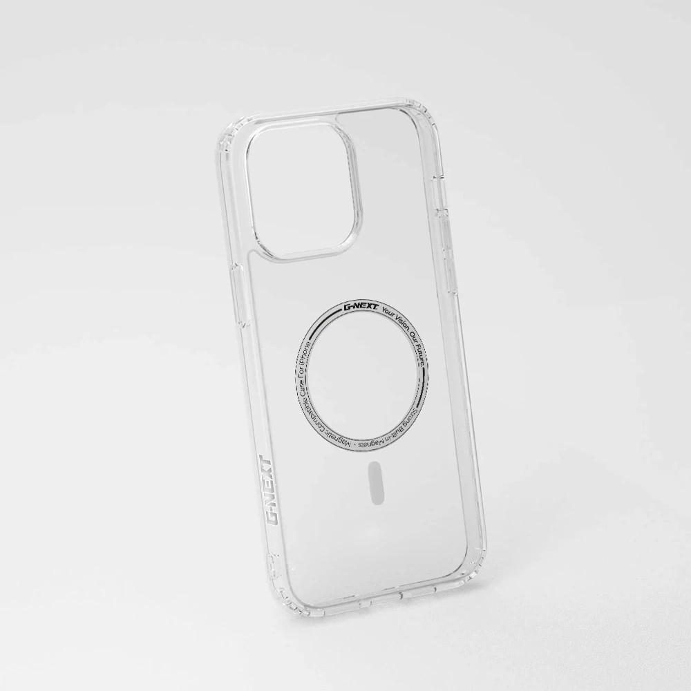 G-NEXT Apple iPhone 15 Pro Uyumlu Magsafe Şarj Özellikli Ultra Hybrid Anti-Shock Şeffaf Sert Silikon Kılıf