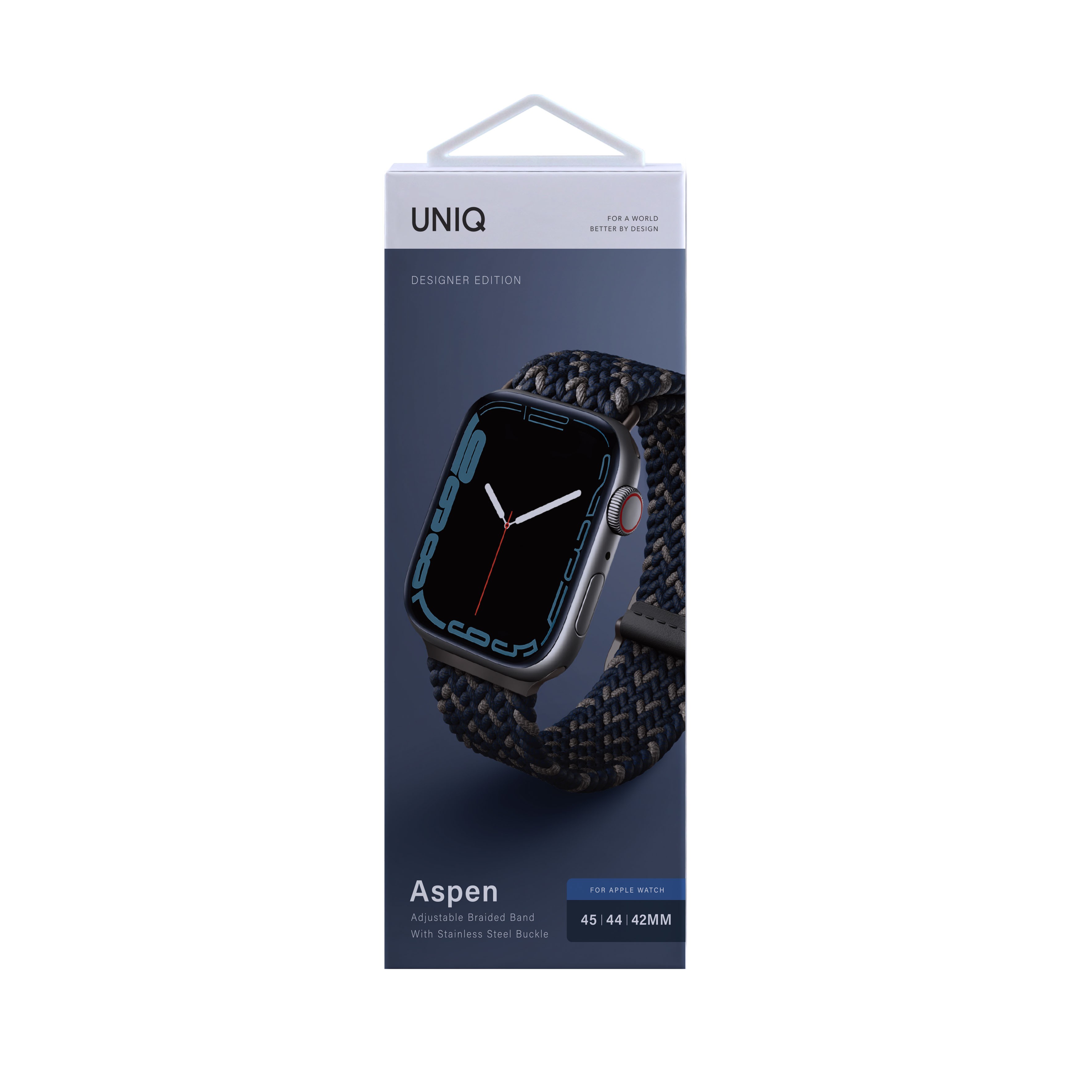 Uniq Watch Ultra 49mm Aspen Designer Örgülü Kordon - Lacivert