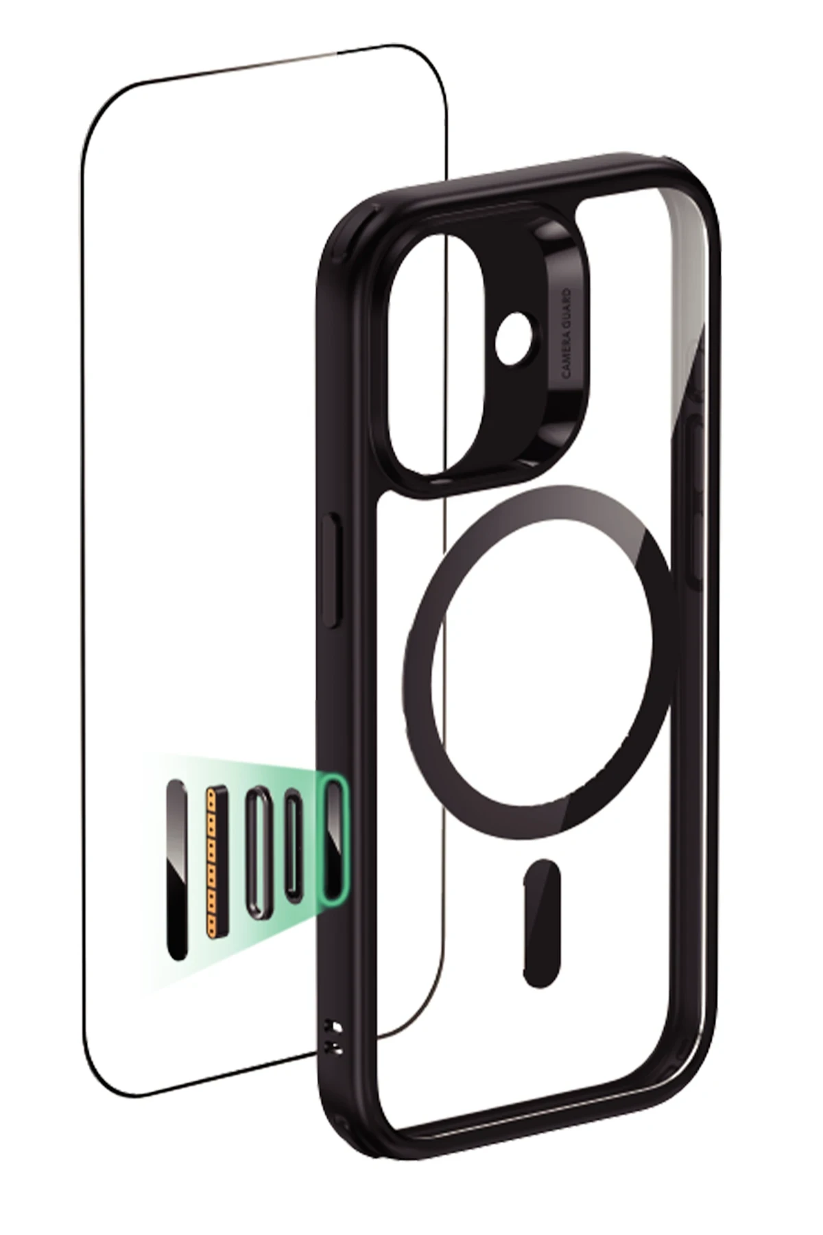 ESR Apple iPhone 17 Classic Hybrid Magsafe Kapak + Cam Hediyeli Set - Siyah