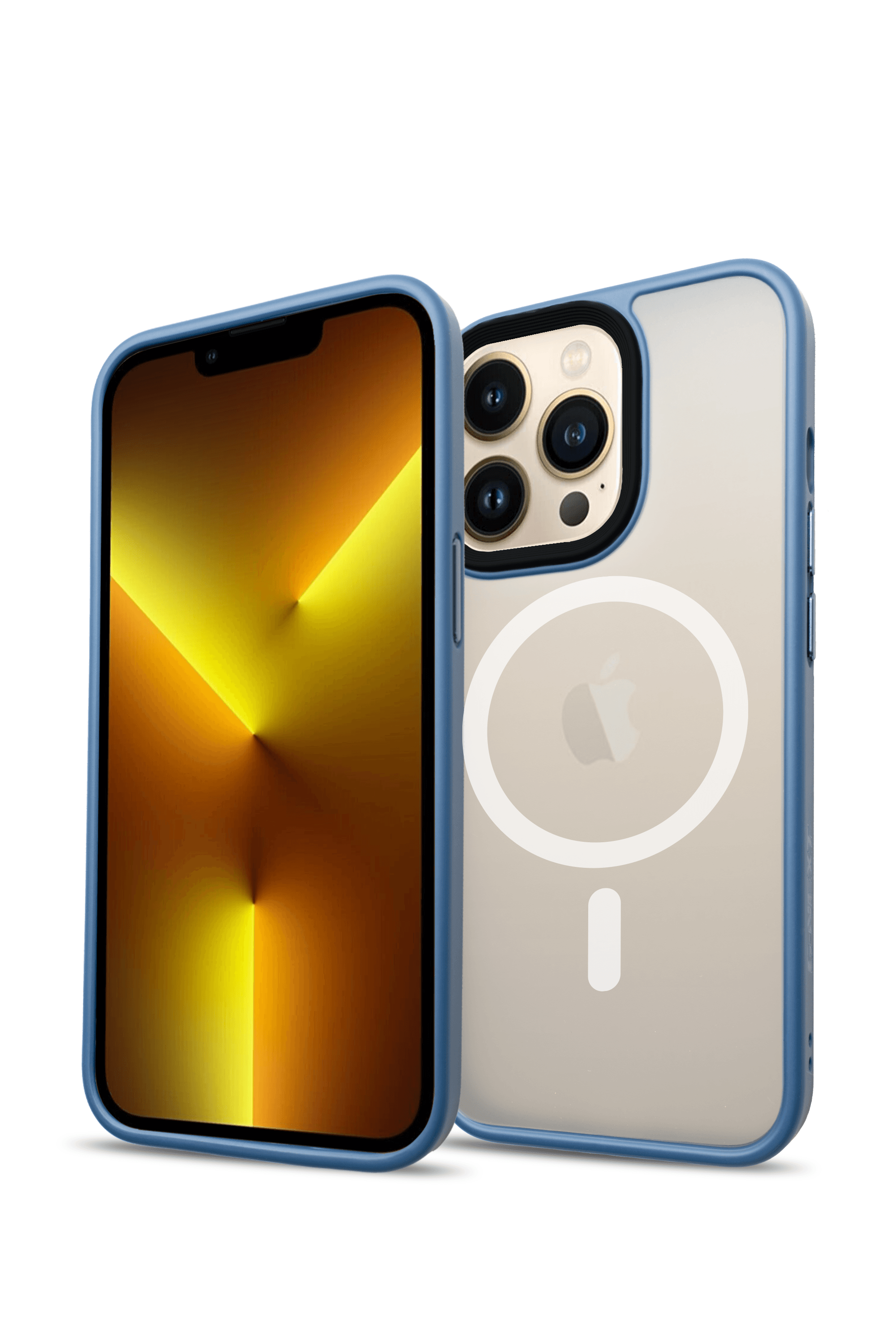 G-NEXT Apple iPhone 13 Pro Uyumlu Magsafe Şarj Özellikli BOLD Anti-Shock Kılıf - Tether Mavi