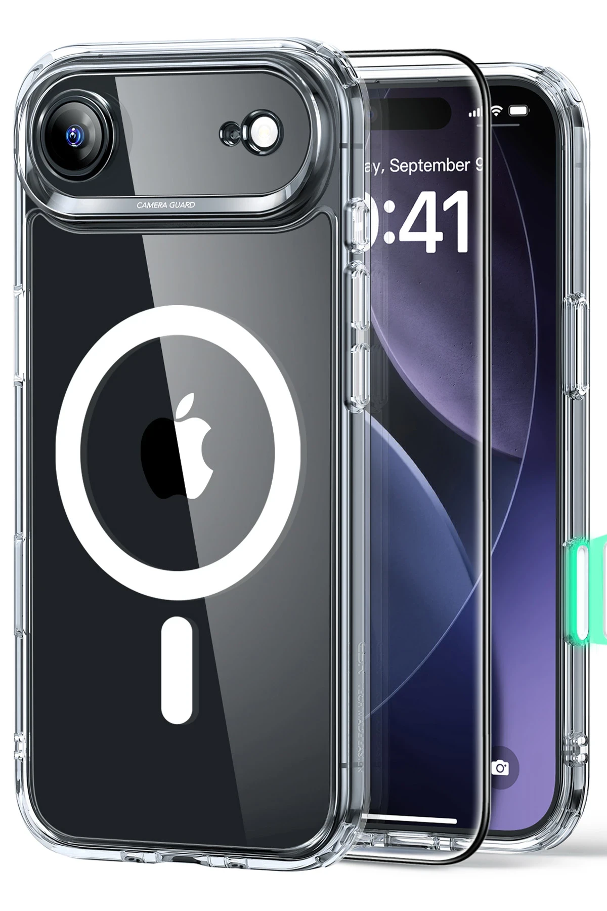 ESR Apple iPhone 17 Air Classic Hybrid Magsafe Kapak + Cam Hediyeli Set - Şeffaf