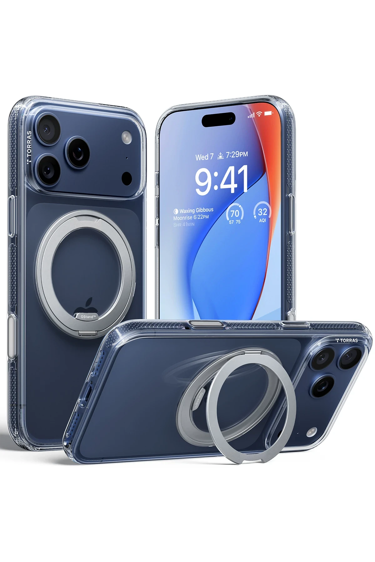 Torras Apple iPhone 17 O Stand R Fitness Serisi Magsafe Kılıf - Şeffaf