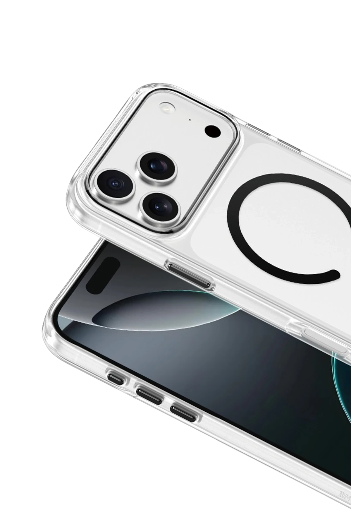 Keephone Apple iPhone 17 Pro Aurora Şeffaf Magsafe Kılıf - Siyah