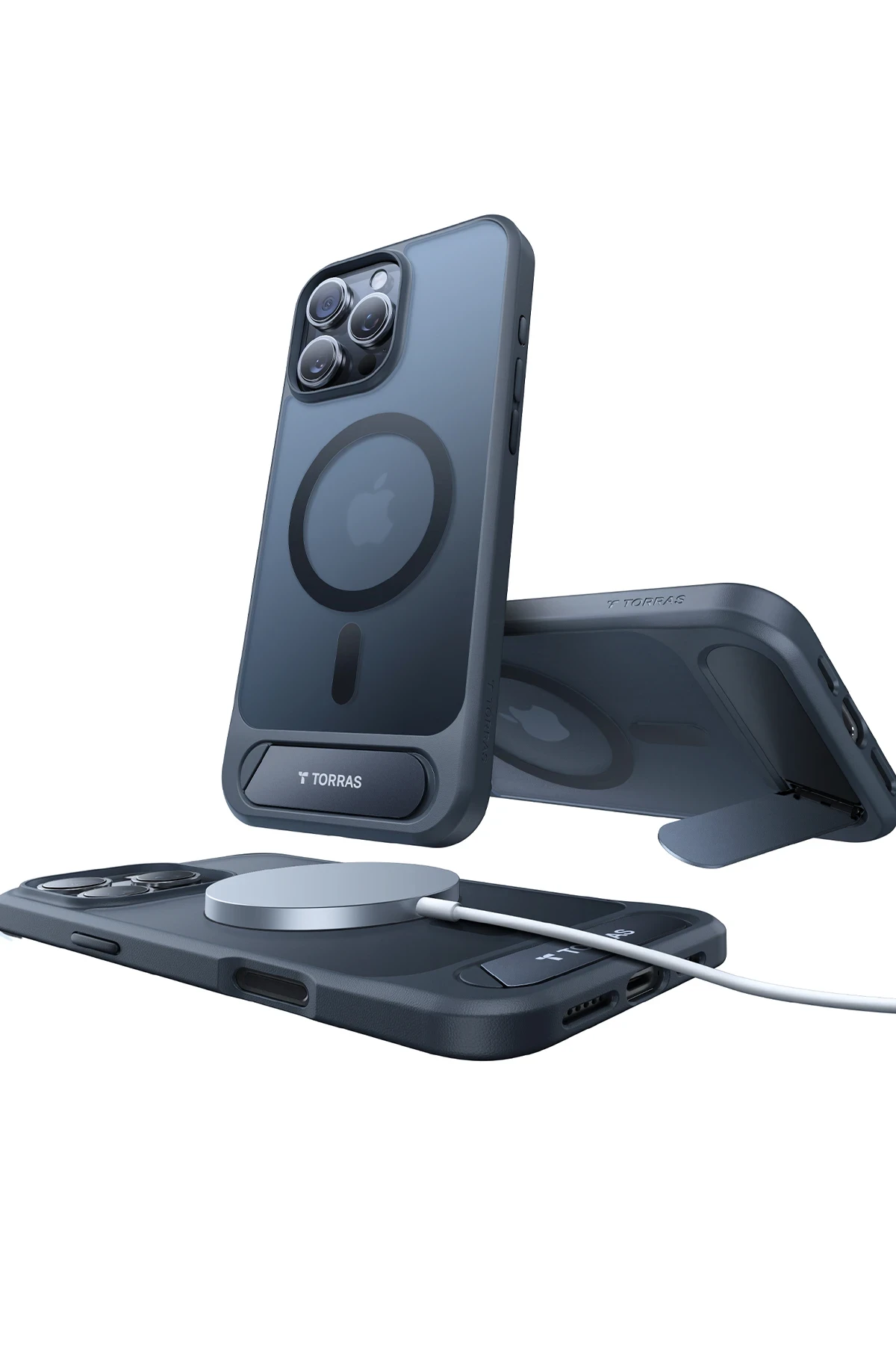 Torras Apple iPhone 16 Pro P Stand Serisi Magsafe Kılıf - Siyah