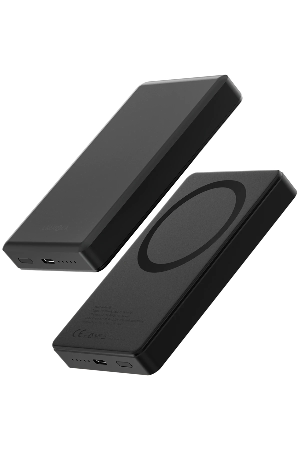 Energea AluPac 10K 10.000 mAh 20W Type-C ve 15W Kablosuz Şarj Çıkışlı PD Hızlı Şarj Magsafe Powerbank - Koyu Gri