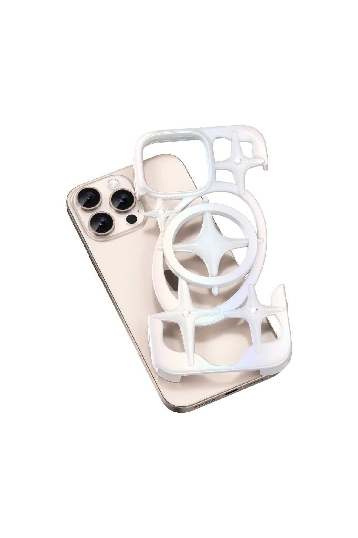 Keephone iPhone 16 Pro Stella Magsafe Kılıf - Beyaz