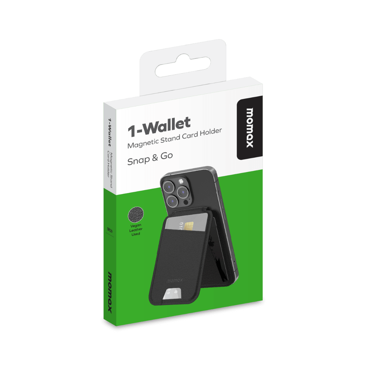 Wallet Magnetic stand card holder (Black)